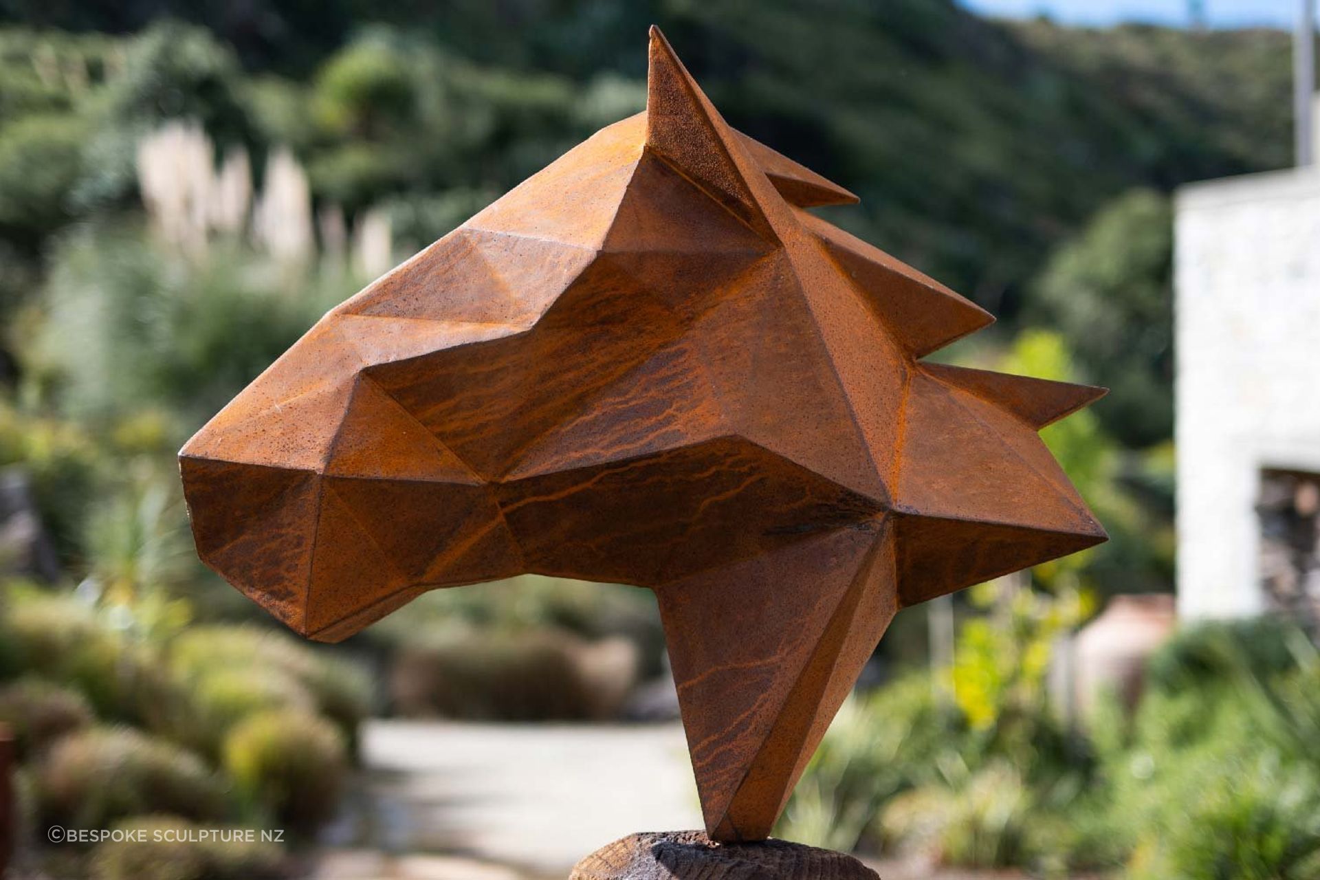 Materials like Corten Steel, used here in this exquisite Horses Head piece by Bespoke Sculpture NZ, help convey a feeling of permanence.