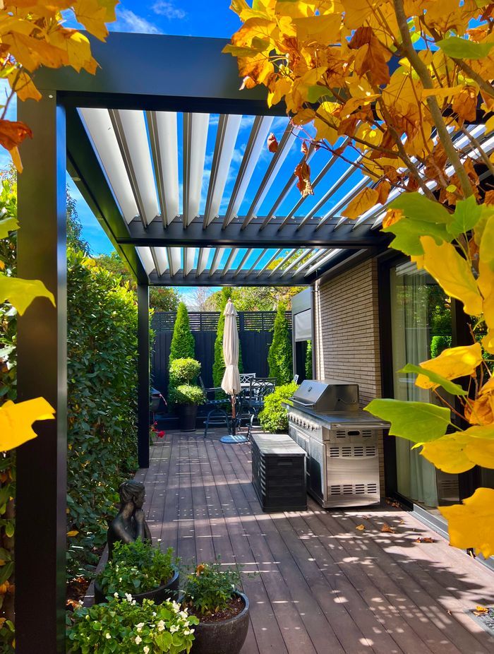 Filter light and wet weather protection while cooking outdoors.