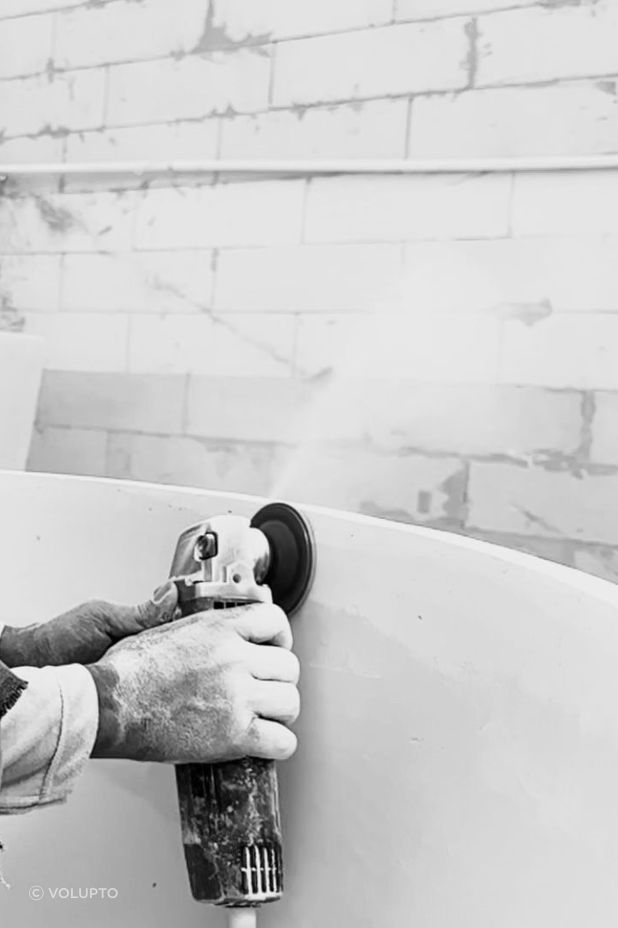 The finishing phase is a three-stage cycle of sanding, assessing, filling and sanding again.