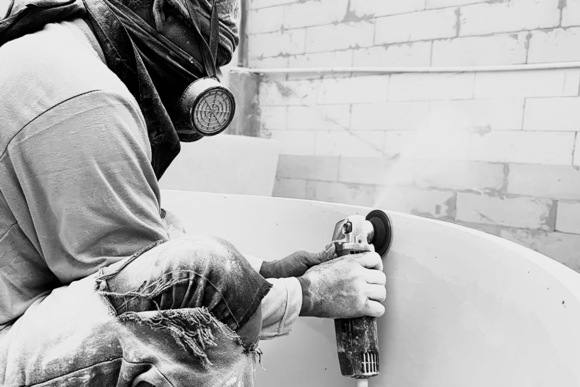 The finishing phase is a three-stage cycle of sanding, assessing, filling and sanding again.