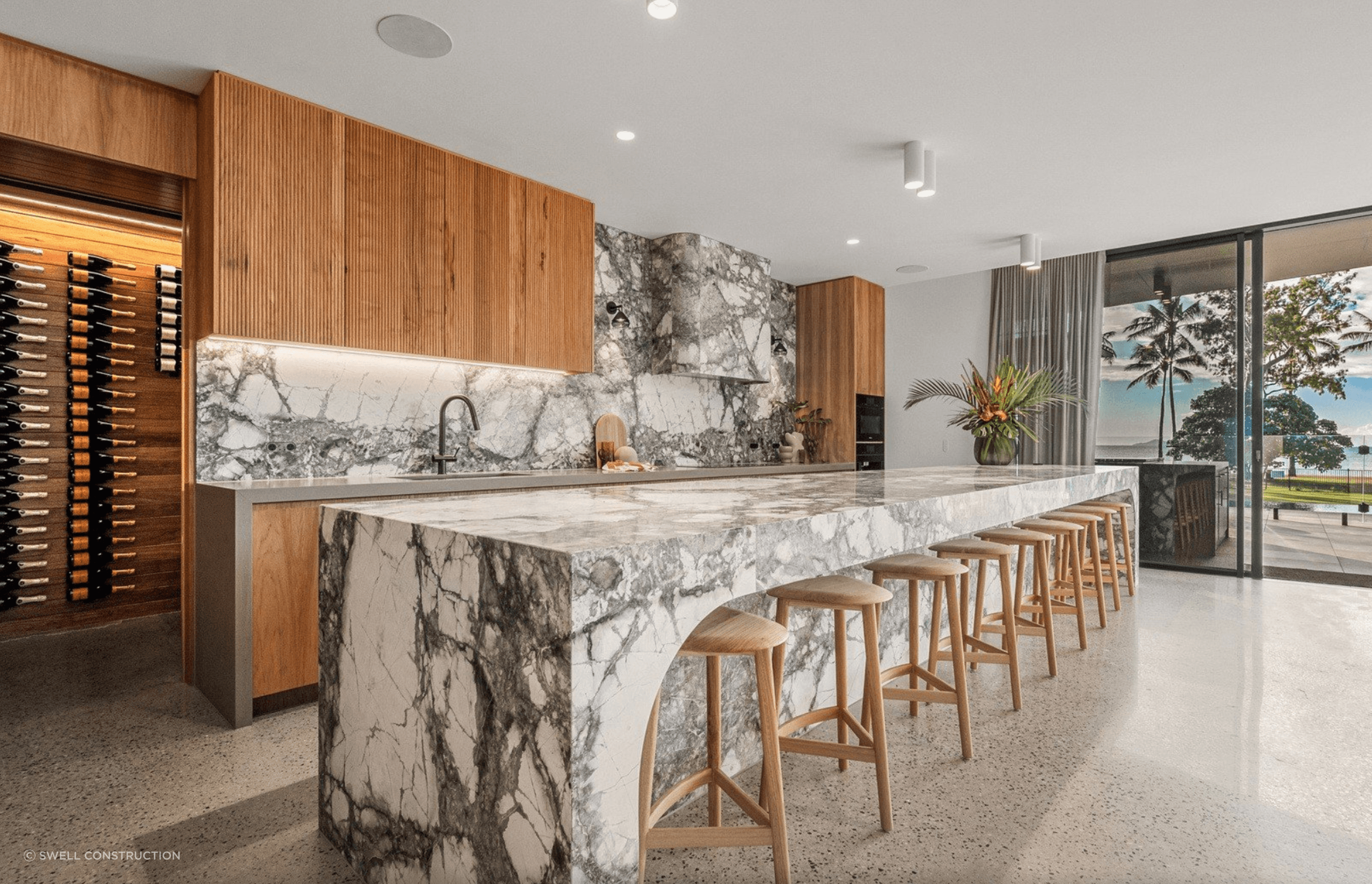 FUM's Ice Blue honed marble was used for this project in Queensland.
