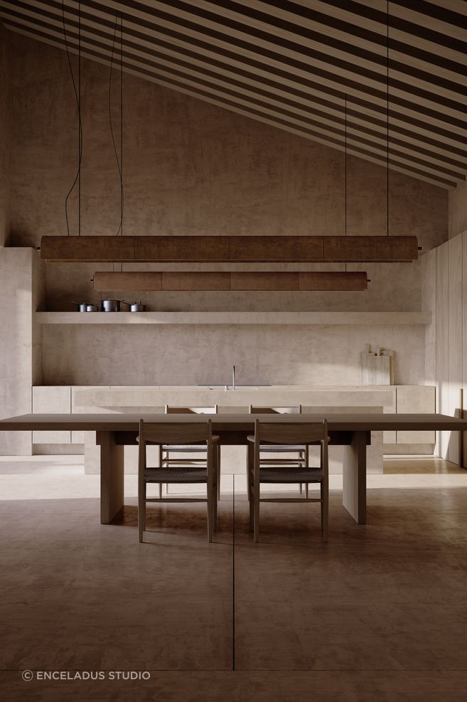 At LPS Residence, a restrained dining space is shaped through repeated timber elements, warm tonal consistency and carefully concealed detailing.