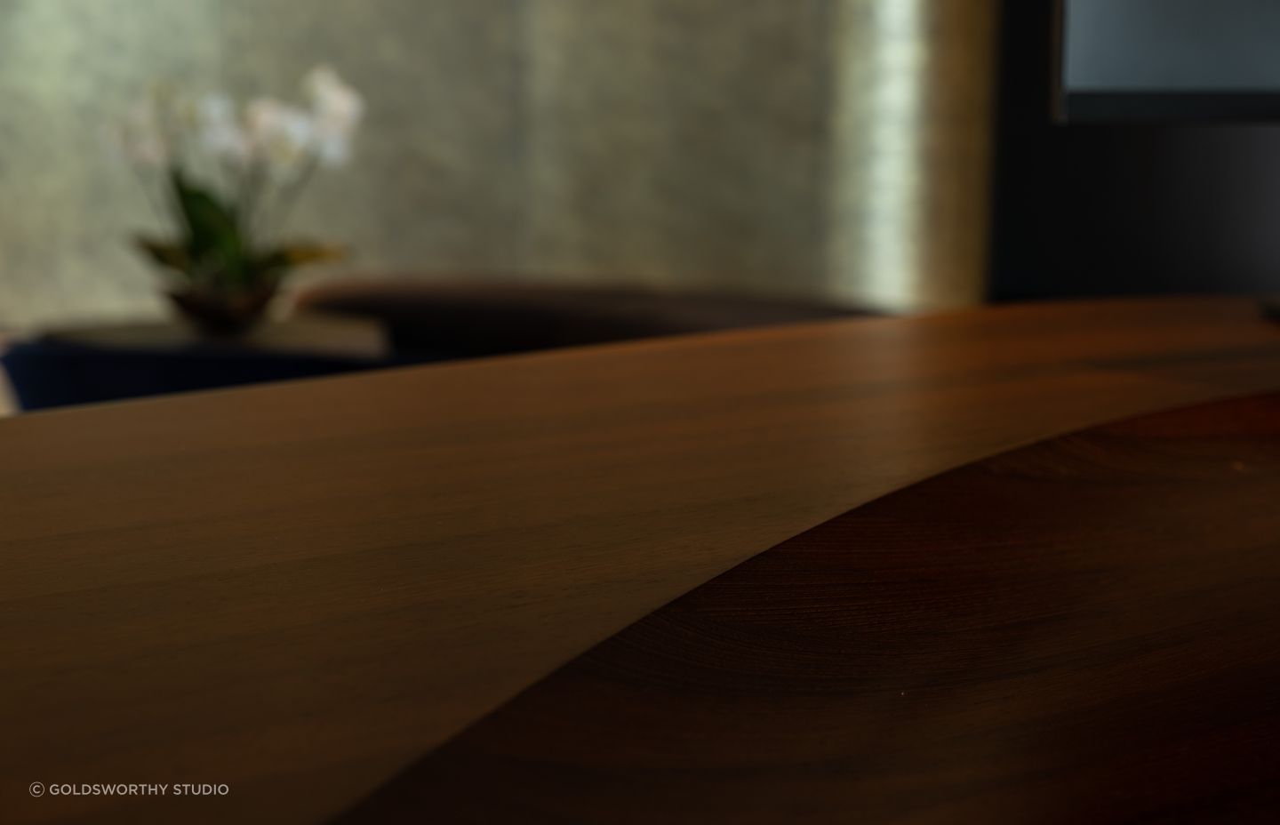 The reception desk in Chapman Tripp, a leading New Zealand legal firm, was completed in 2021. Designed by Nathan, it is a celebration of timber.