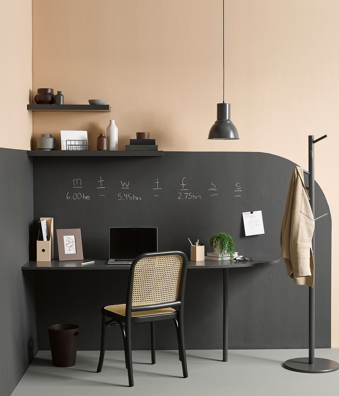 Resene Felix balances the base of this office - Styling LauraLynn Johnston