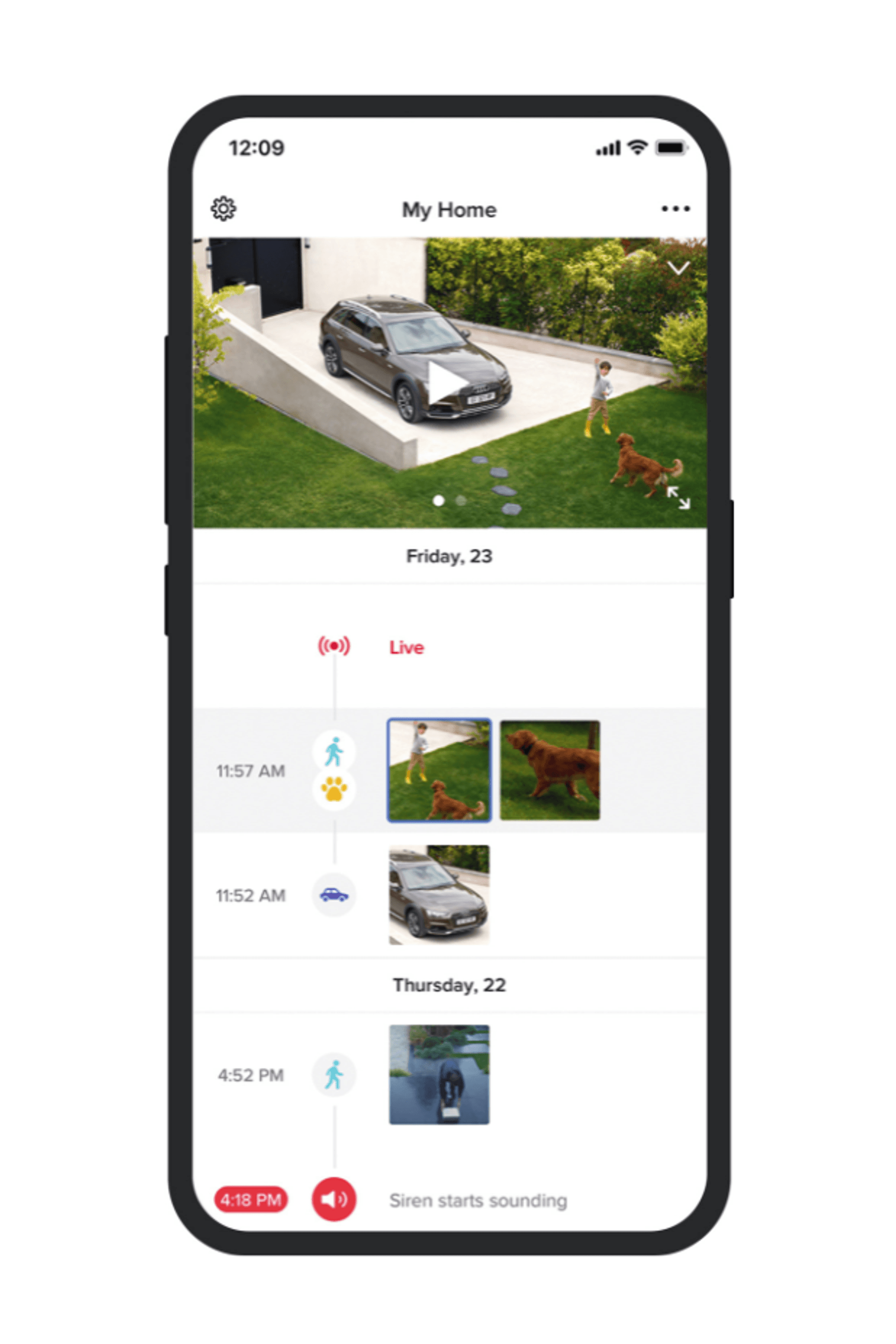 Home + Security liaises with door entry sensors and smart cameras, remotely setting scenes and scenarios to suit any lifestyle. 