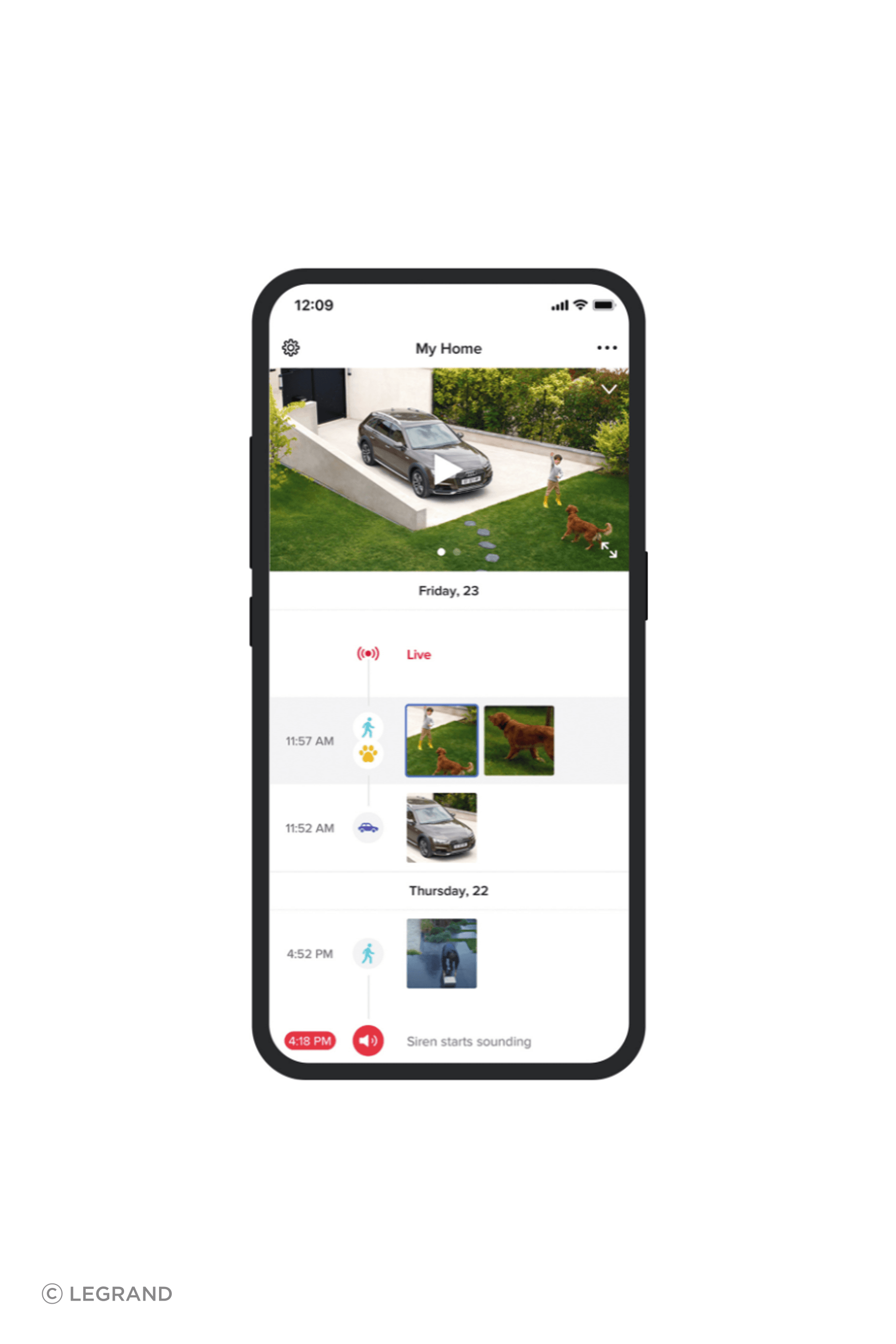 Home + Security liaises with door entry sensors and smart cameras, remotely setting scenes and scenarios to suit any lifestyle. 