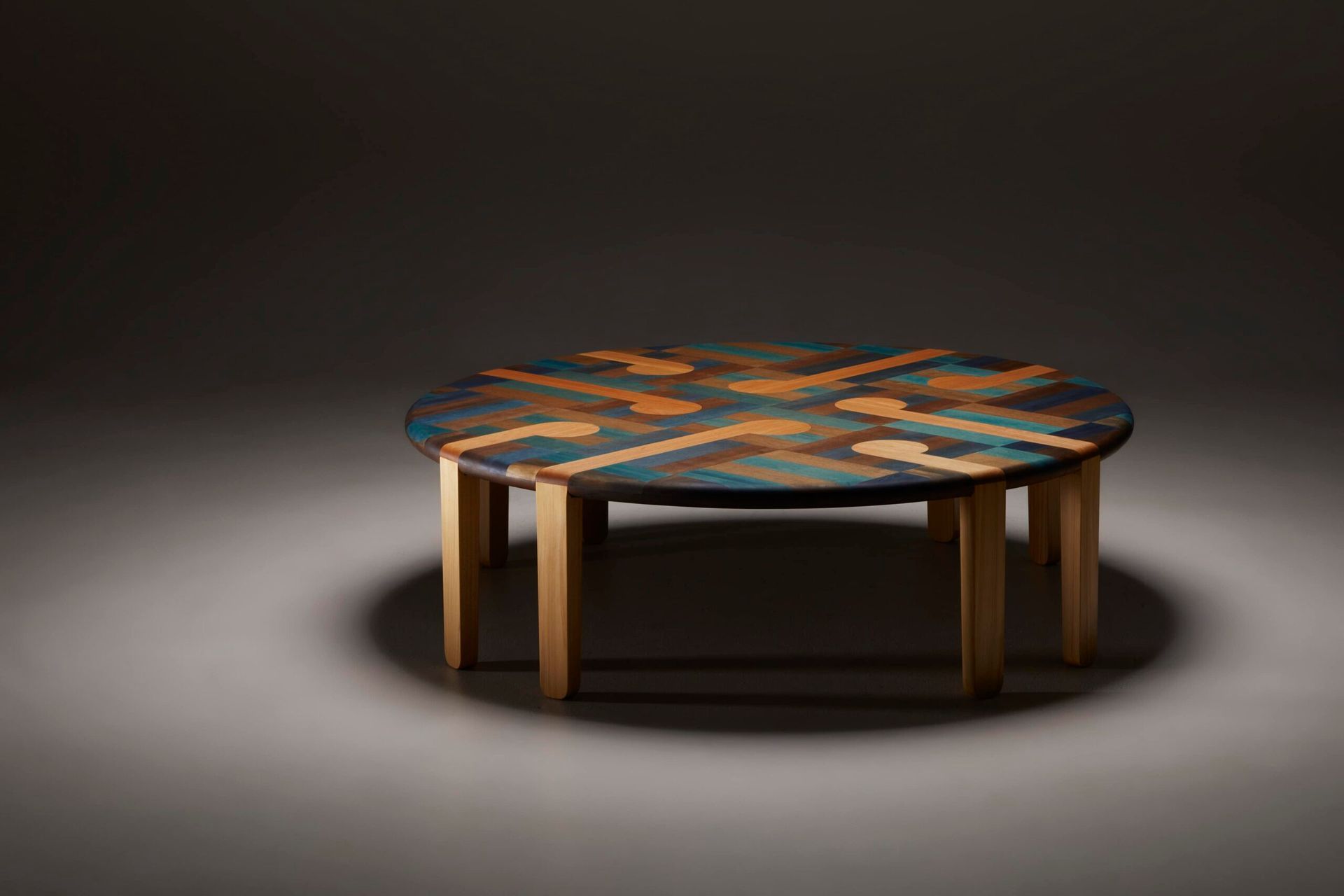 The coffee table is part of Bespoke Timber Design's Letsweave collection, alongside a dining table and side table.