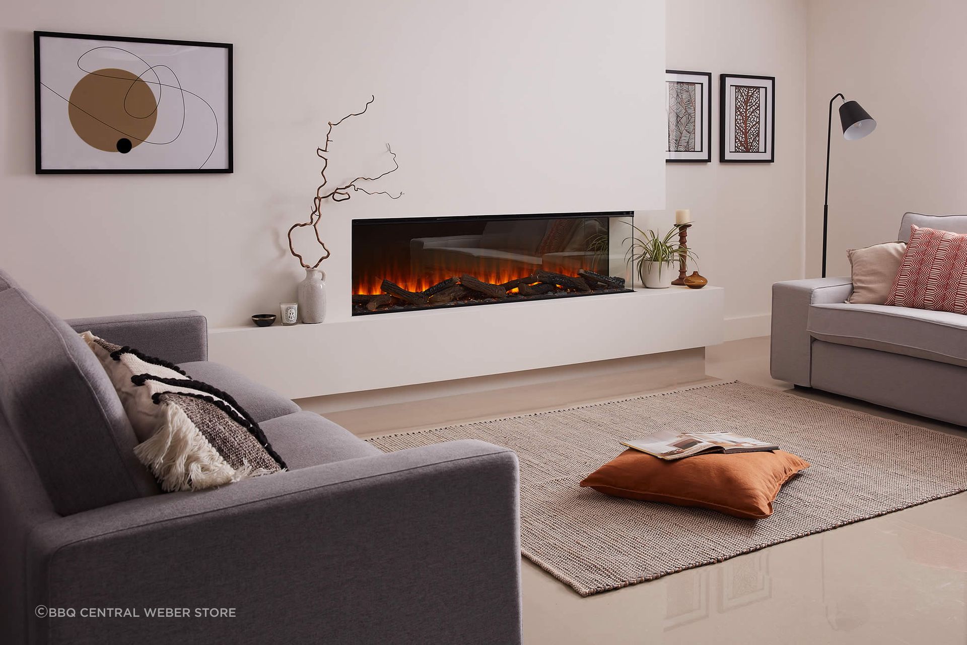 British Fires take flame technology to the next level – their LED flame visuals mimic the natural flicker and colour of a real fire.