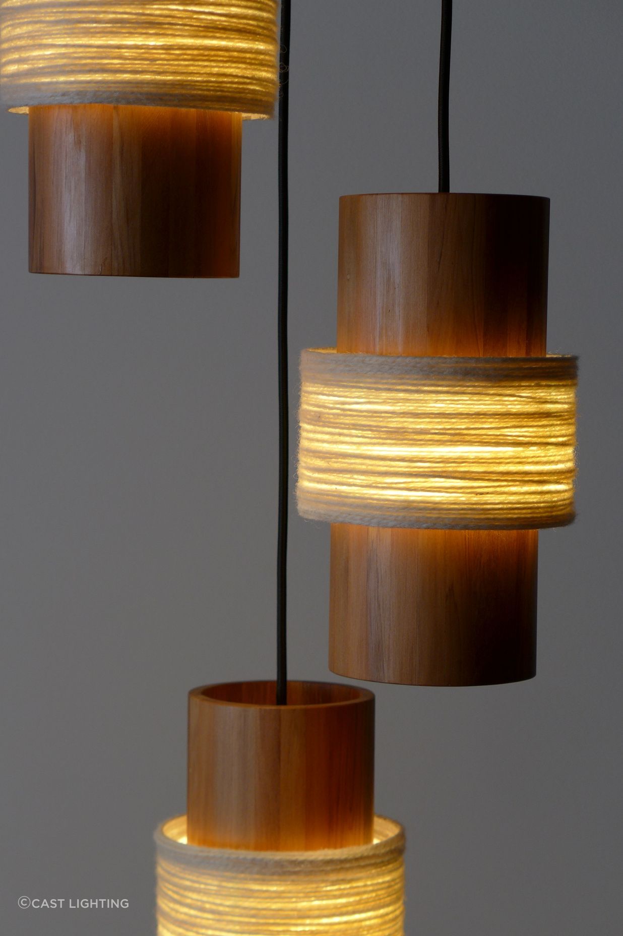 “I developed a technique of bonding wool to create cylindrical shades and started designing and selling lamps as a side project. When the Covid-19 pandemic affected my main work, I decided to focus on lighting." Photo: Circlet Timber &amp; Wool Pendant Light