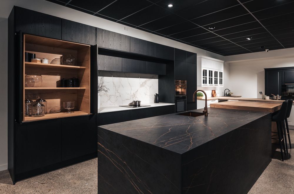 Where it all began: the kitchen as it appears in Palazzo's showroom in Christchurch.