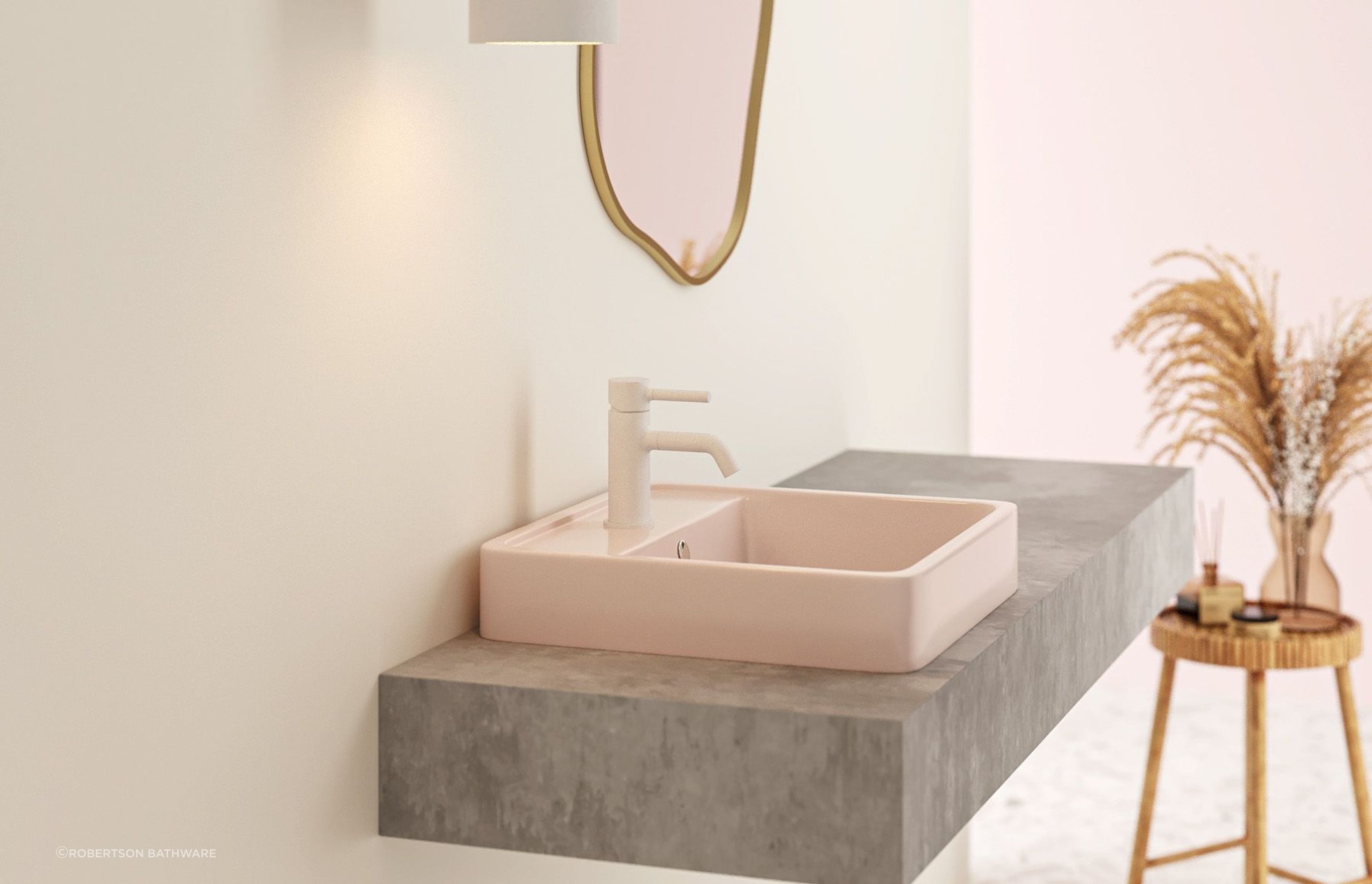 The Geo Inset Basins by Cotto are available in six different colours with varying finish options.