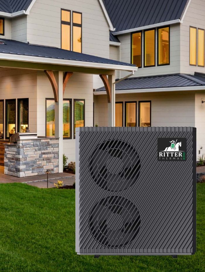The Ritter Thermal is an inverter air-to-water heat pump with R290 refrigerant and efficiency — the driving force behind the Messana Climate Control system.