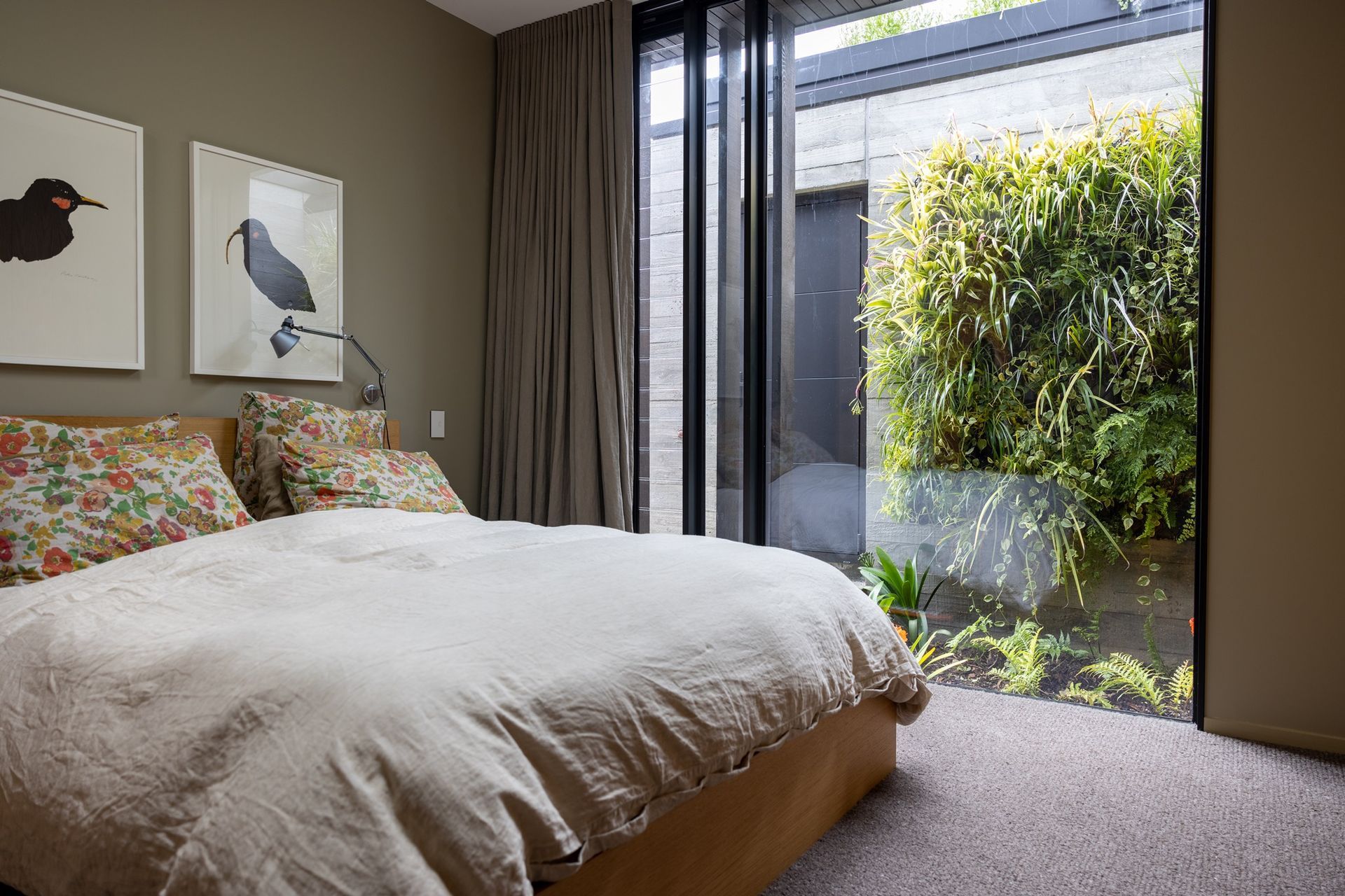 Although outside, the positioning of this green wall means it can be enjoyed from inside the home.