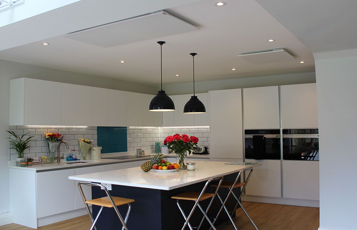 Select XLS white frameless infrared panel heater by Herschel-Infrared