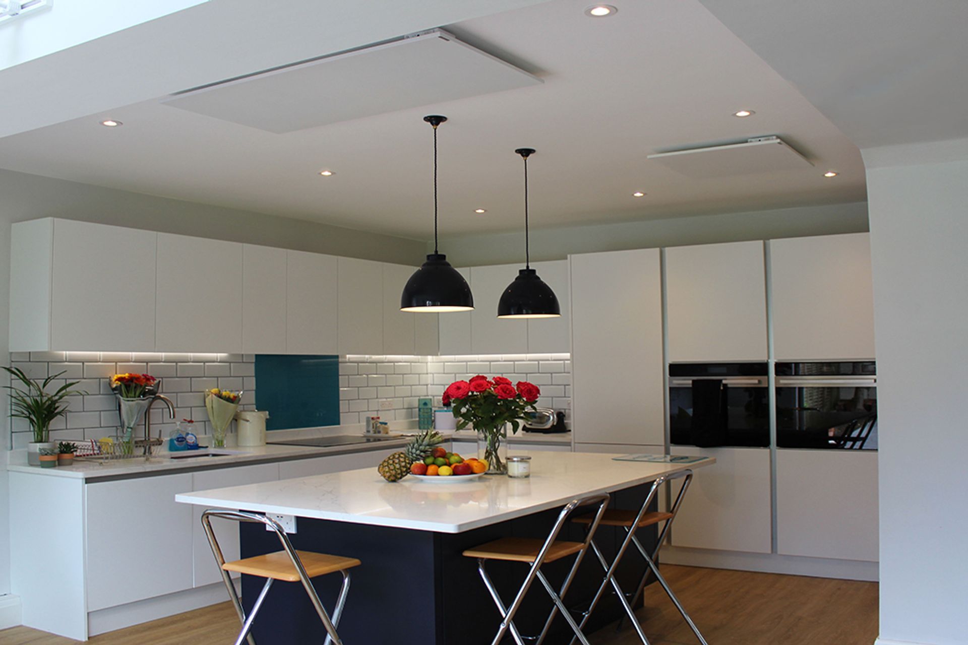 Select XLS white frameless infrared panel heater by Herschel-Infrared