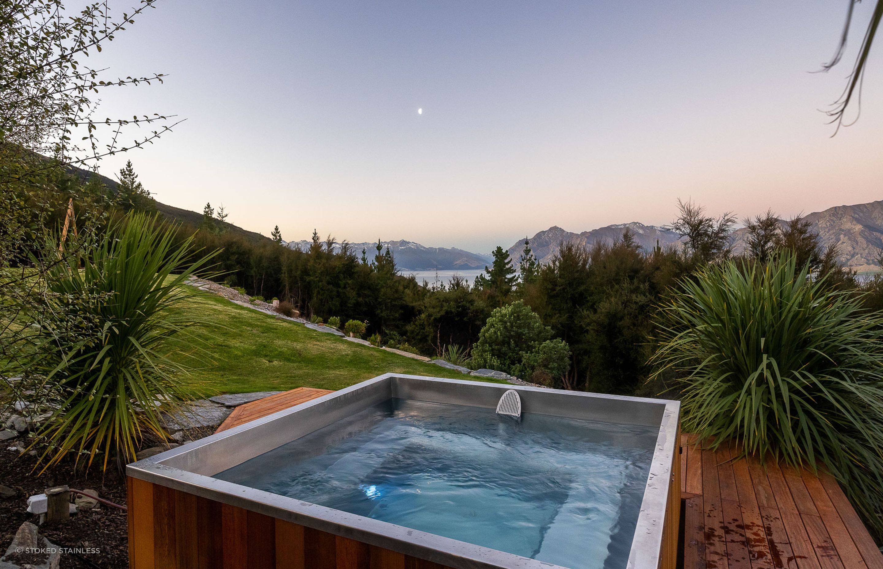 Nothing beats the therapeutic experience of a spa, like that of the sublime Stainless Steel Spa by Stoked Stainless.