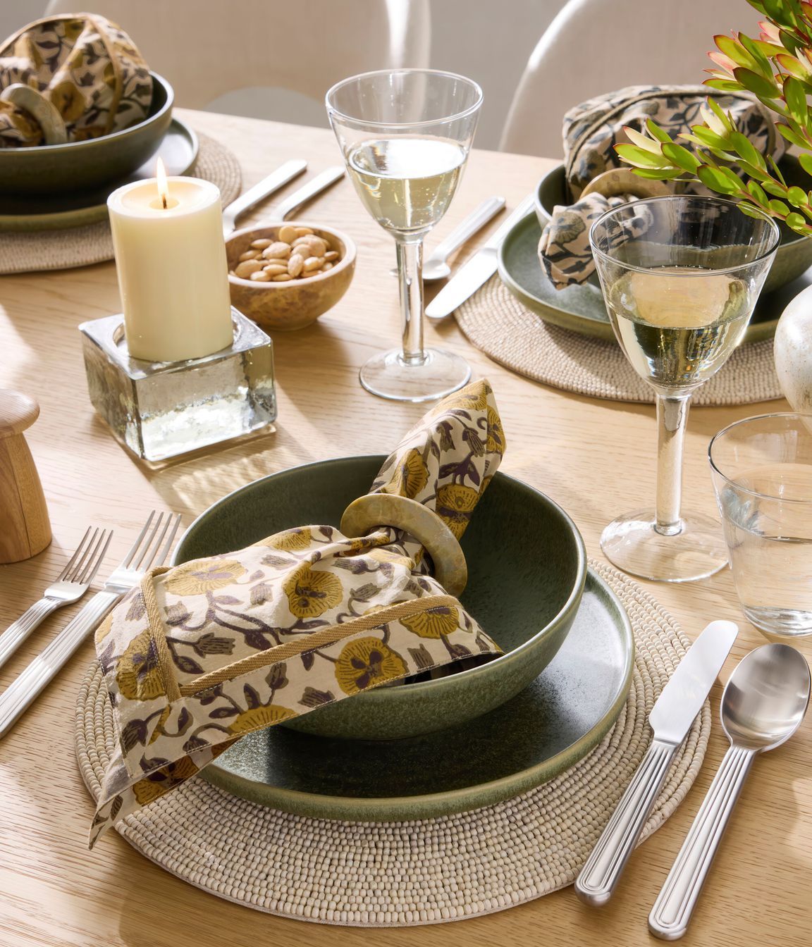 Work with West Elm to curate spaces down to the decor and dinnerware.