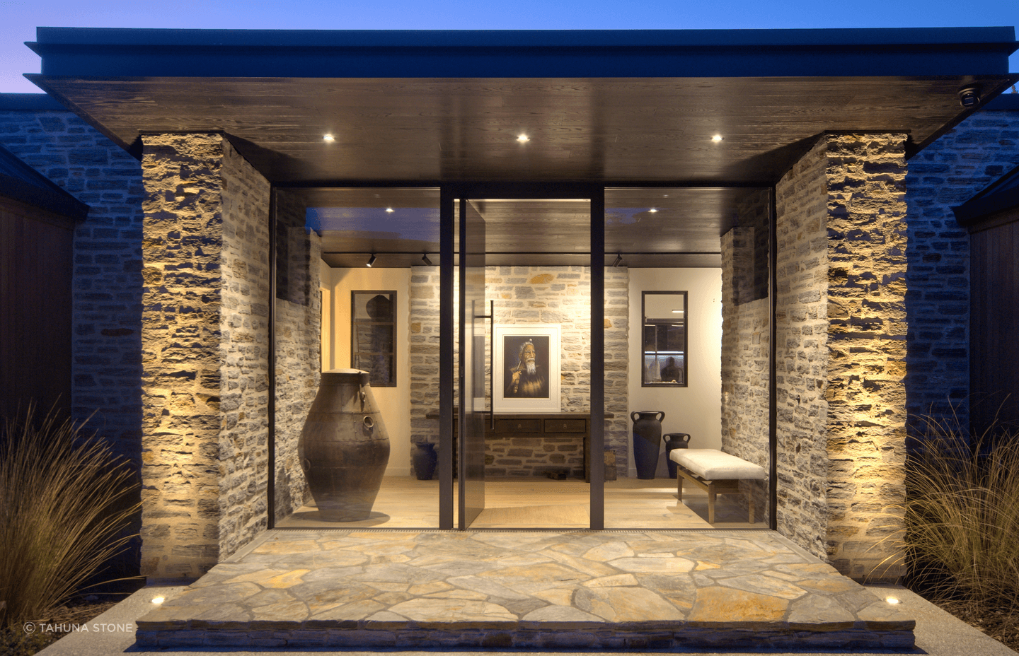 The use of locally sourced stone contributes to the unique regional architectural identity of an area.