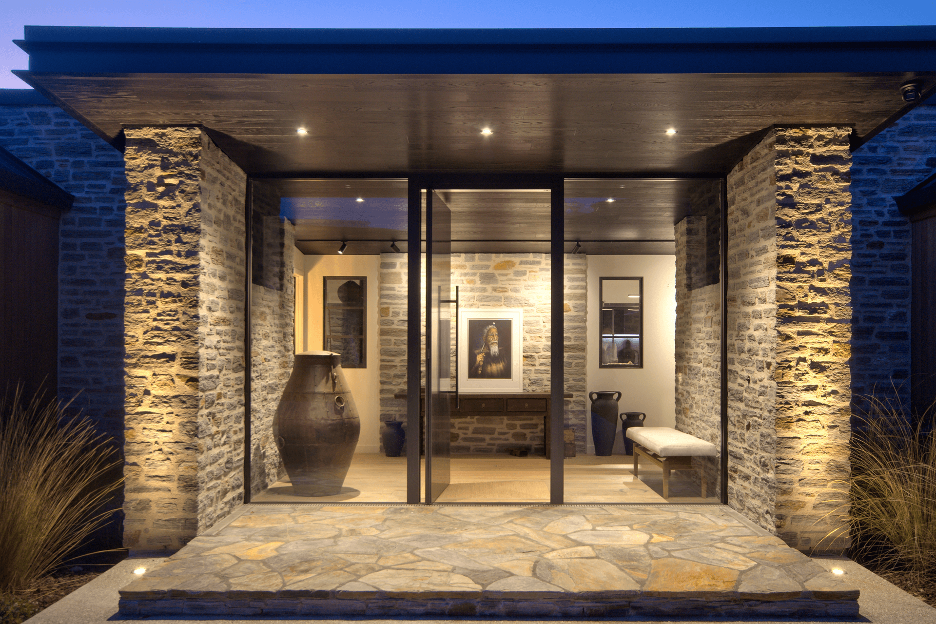 The use of locally sourced stone contributes to the unique regional architectural identity of an area.