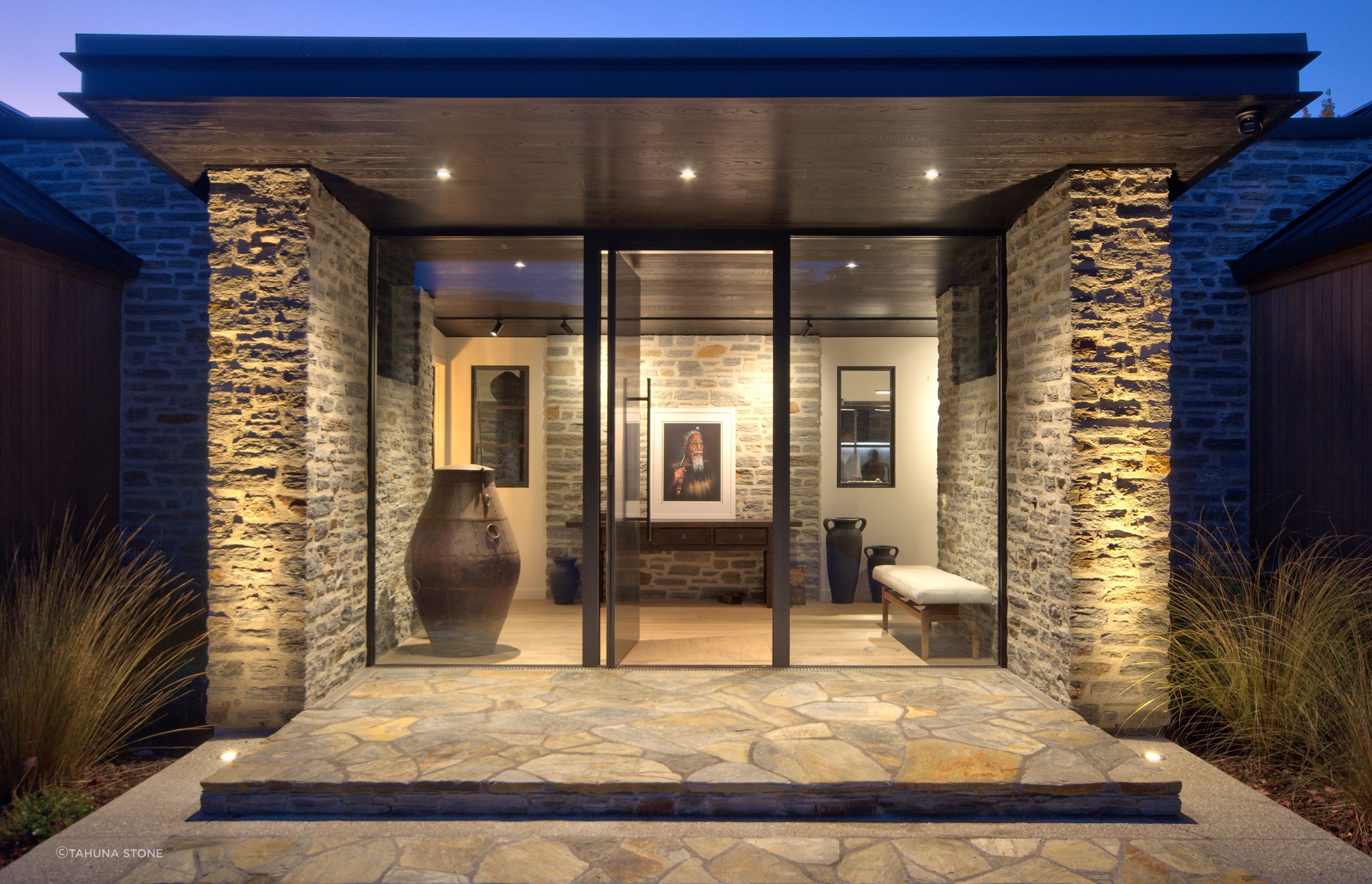The use of locally sourced stone contributes to the unique regional architectural identity of an area.