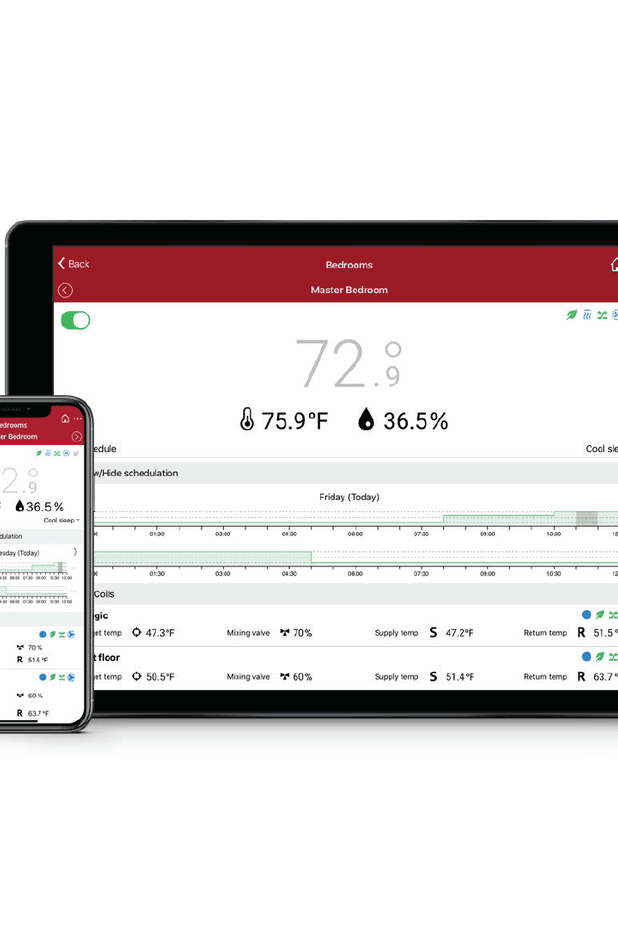 Easily control the temperature of every room in your home from your smart device.