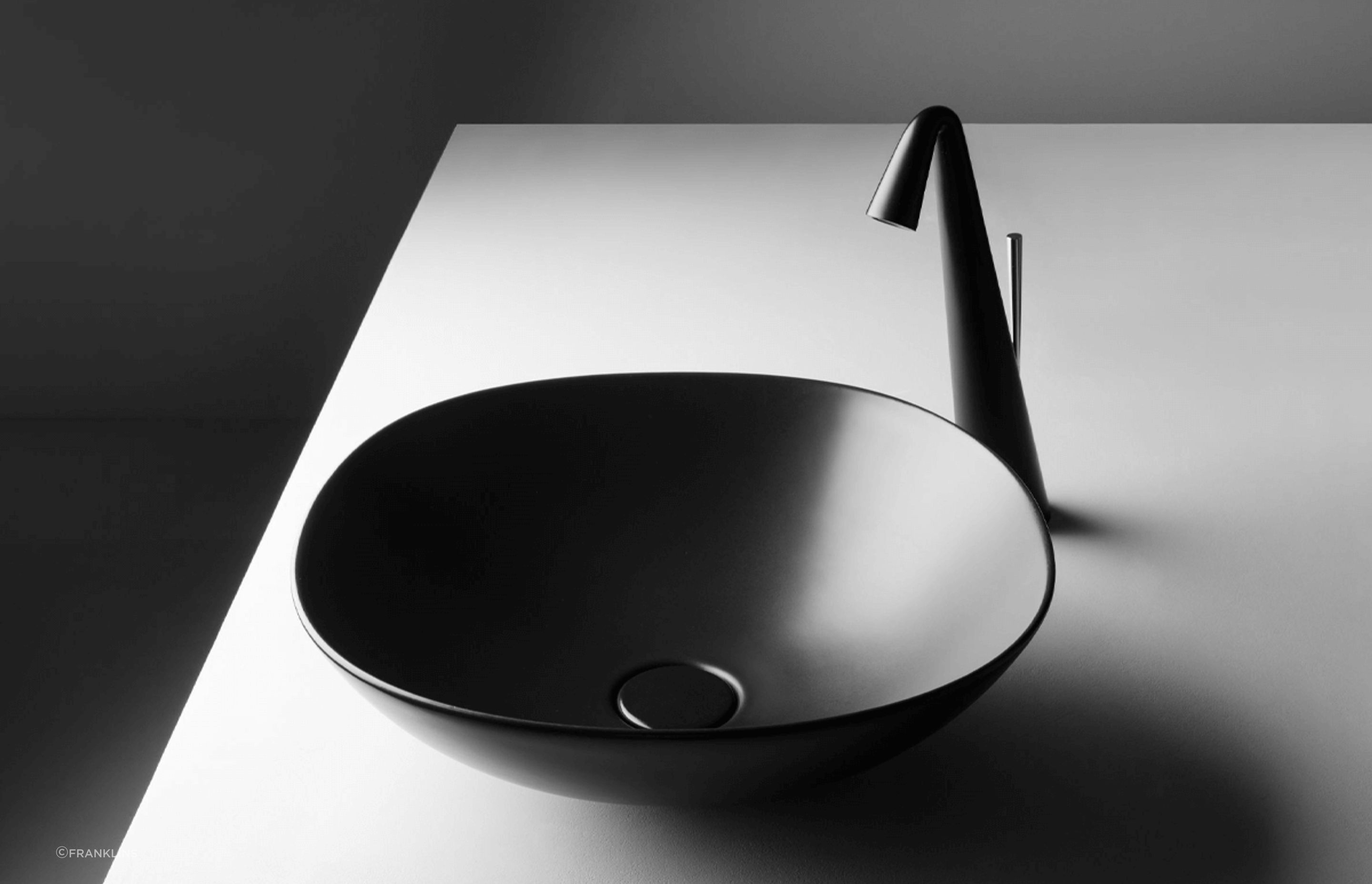 A design at peace with itself with the Valdama Pod Countertop Basin.
