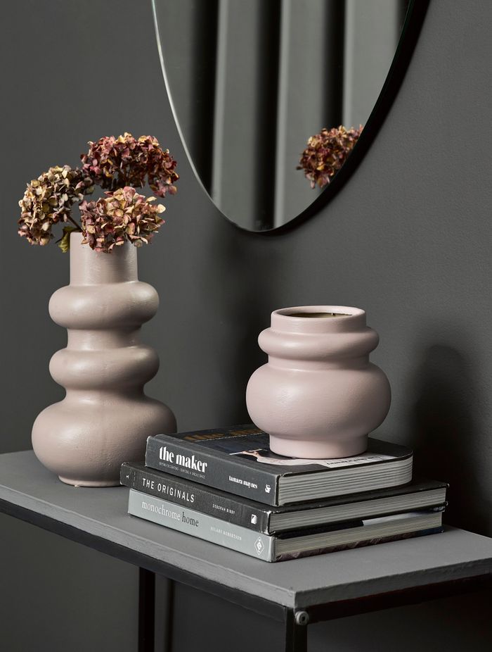 Soft toned vase in Resene Tom Tom - Styling Vanessa Nouwens