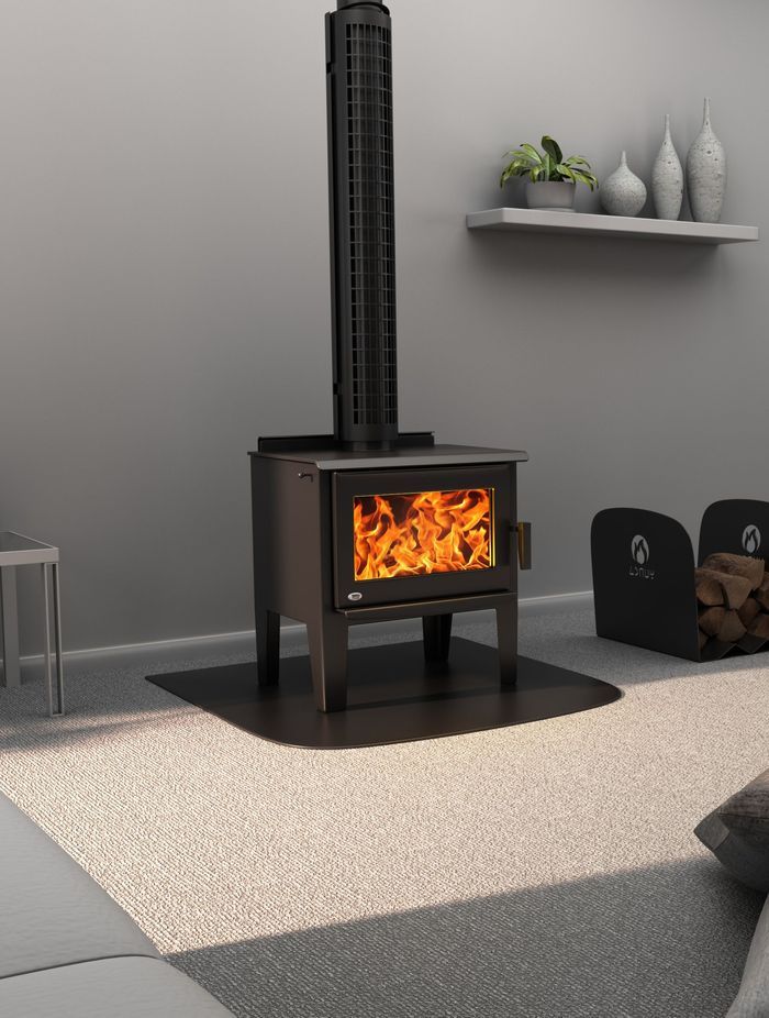 The Monte Wood Burner is available with different bases.