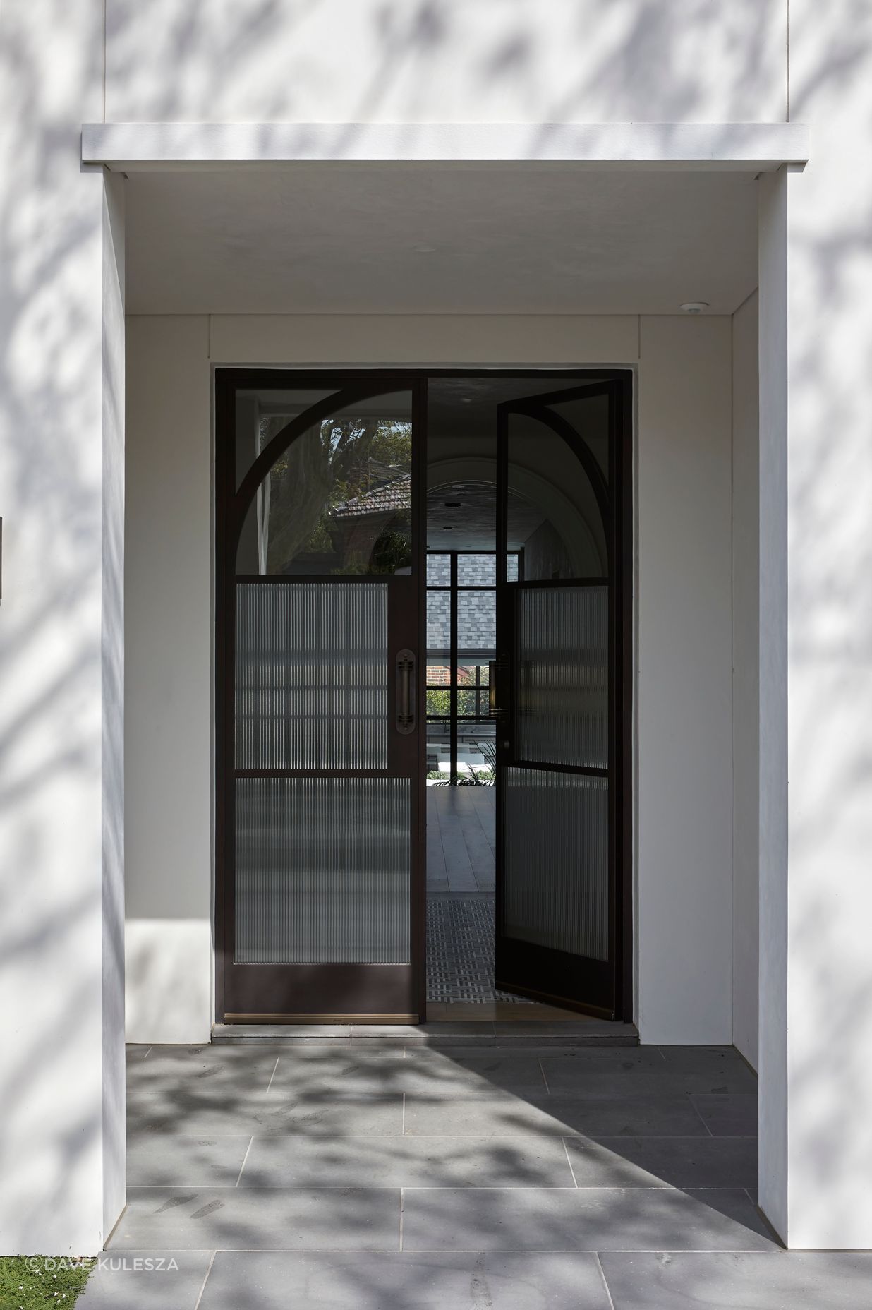 “The homeowners chose a unique colour and we colour-matched a Dulux dark bronze finish.”