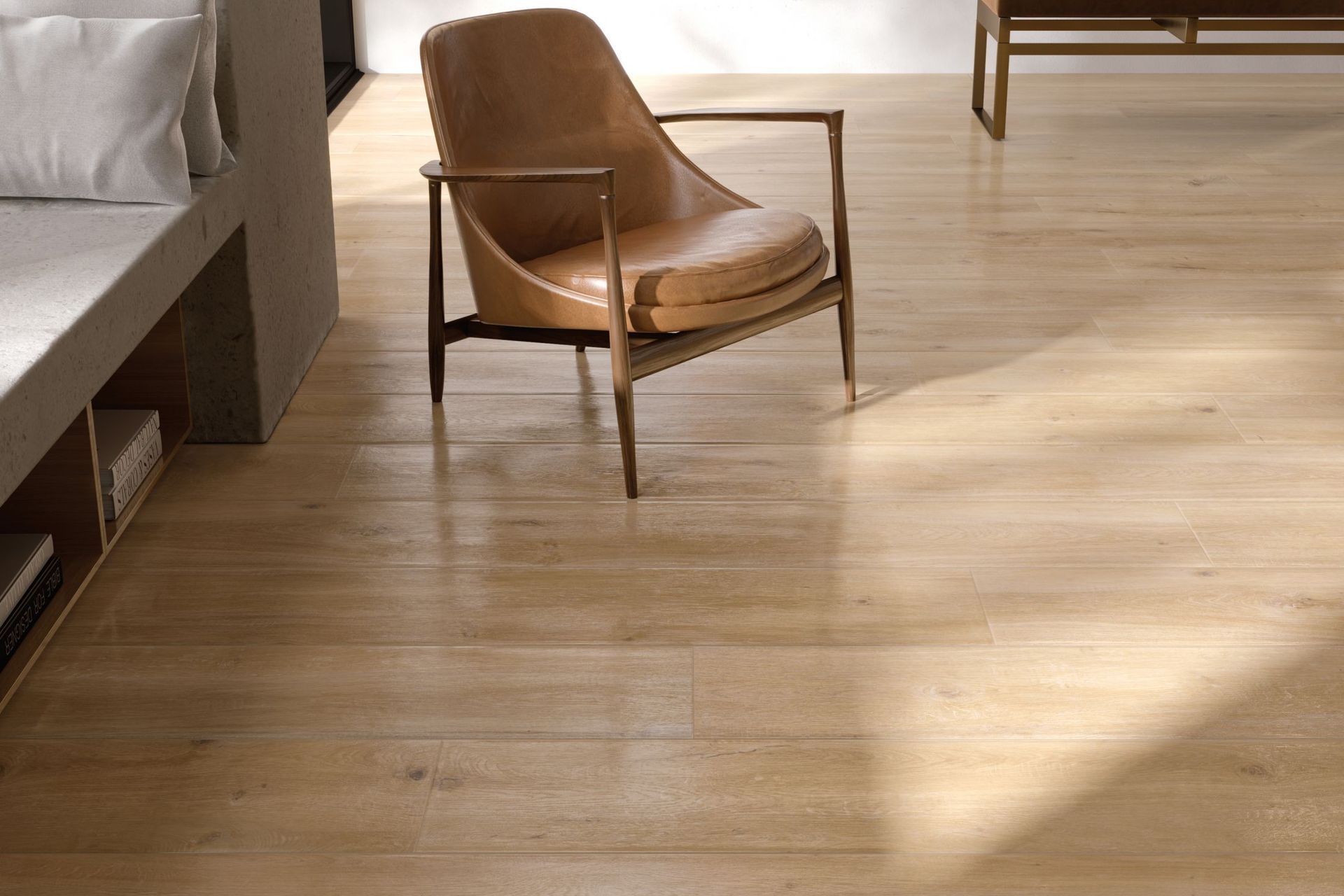 The technology available today allows for the creation of tiles that mimic natural timbers, such as Quantum's Megeve collection of timber-look porcelain tiles.