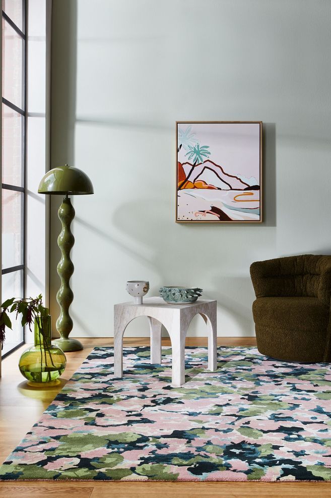 Flower Market in Pink/Green by Designer Rugs