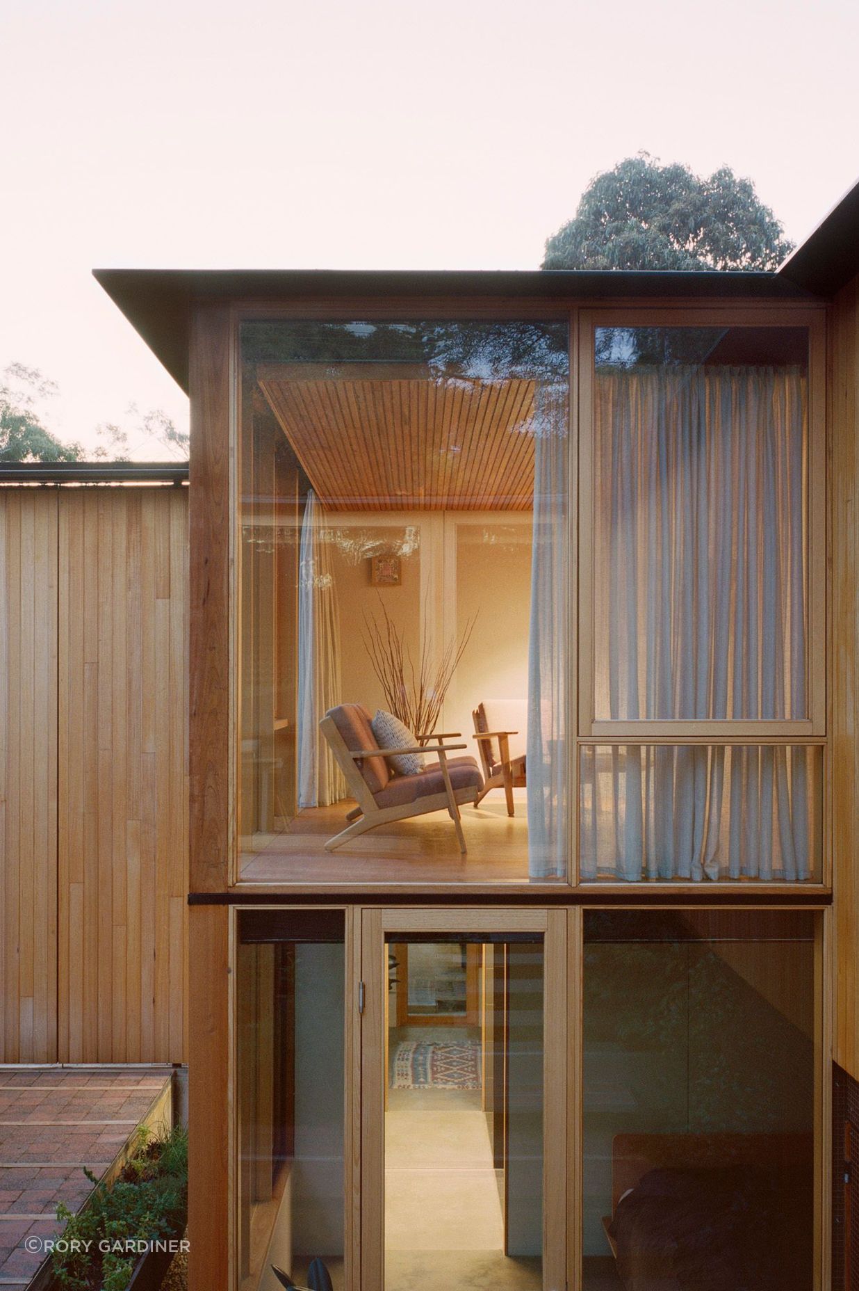 Windows frame the design picture within.