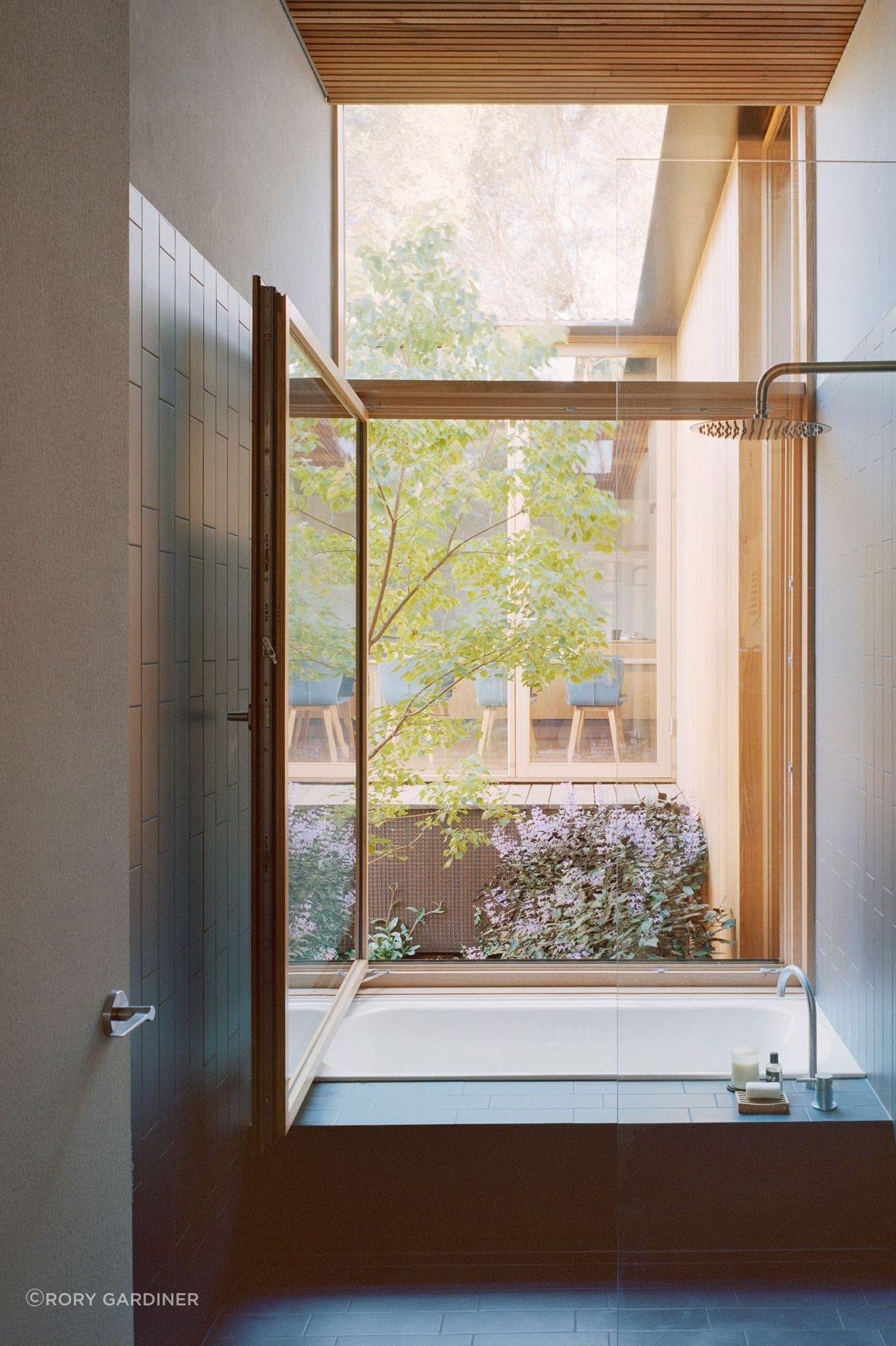 Corner House bathing room with a view.