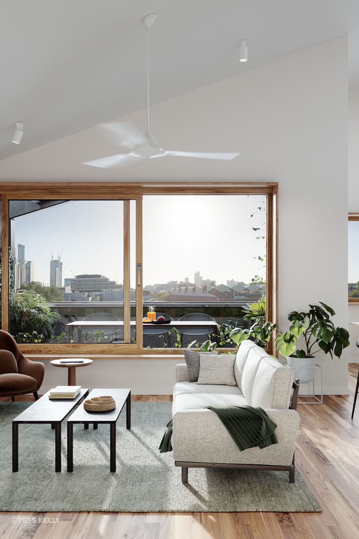 Organic framed city views.