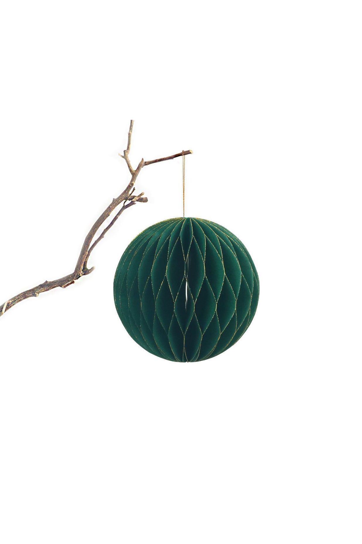 Happy Elves origami bauble in green by Bubuland Home