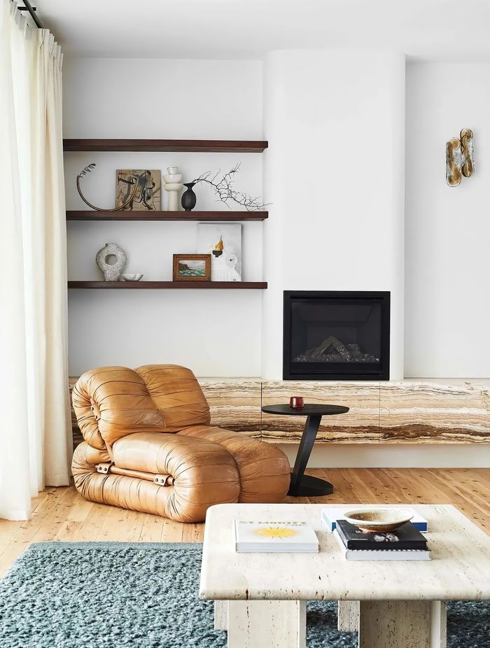 On middle shelf (centre) Kristy Hussey sculpture from SIBU Gallery. Photo credits: Alicia Taylor | Styling: Kerrie-Ann Jones