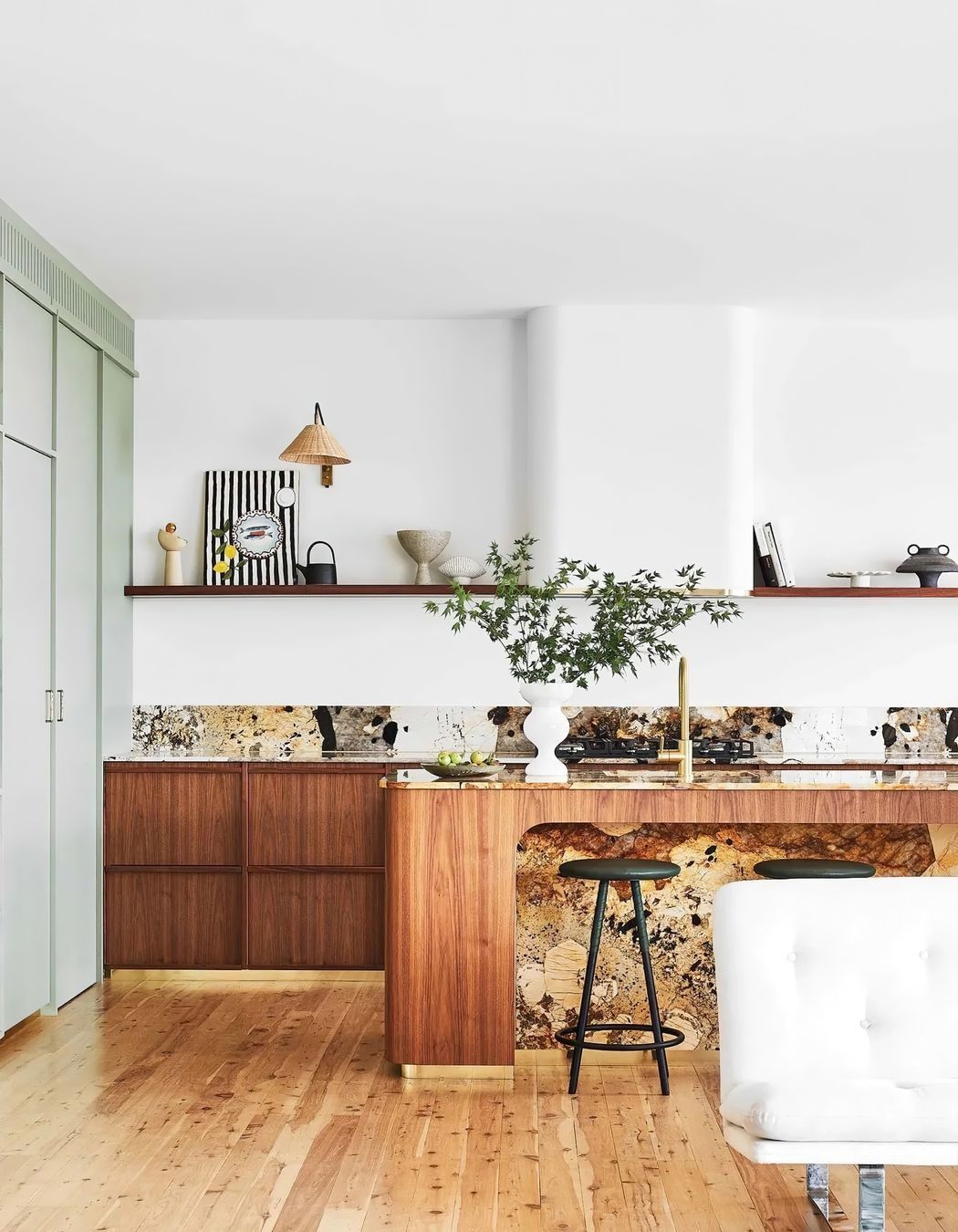 On shelf (far left) Kristy Hussey sculpture from SIBU Gallery. Photo credits: Alicia Taylor | Styling: Kerrie-Ann Jones