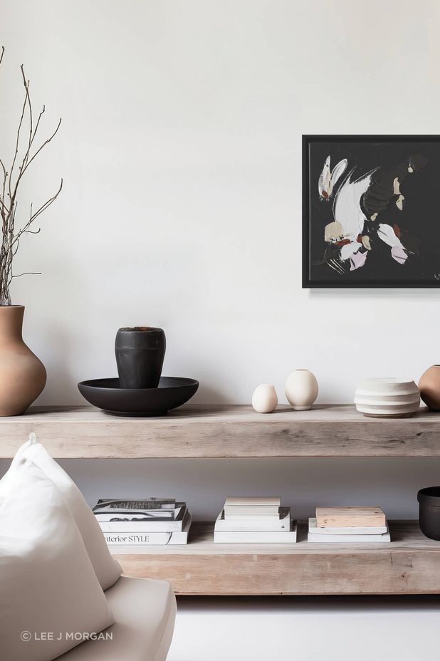 'Come Fly with Me' is a recently sold original artwork by Lee J Morgan that "captures the joy of living in the moment, enjoying the adventure, freedom and romance of being up above the world".