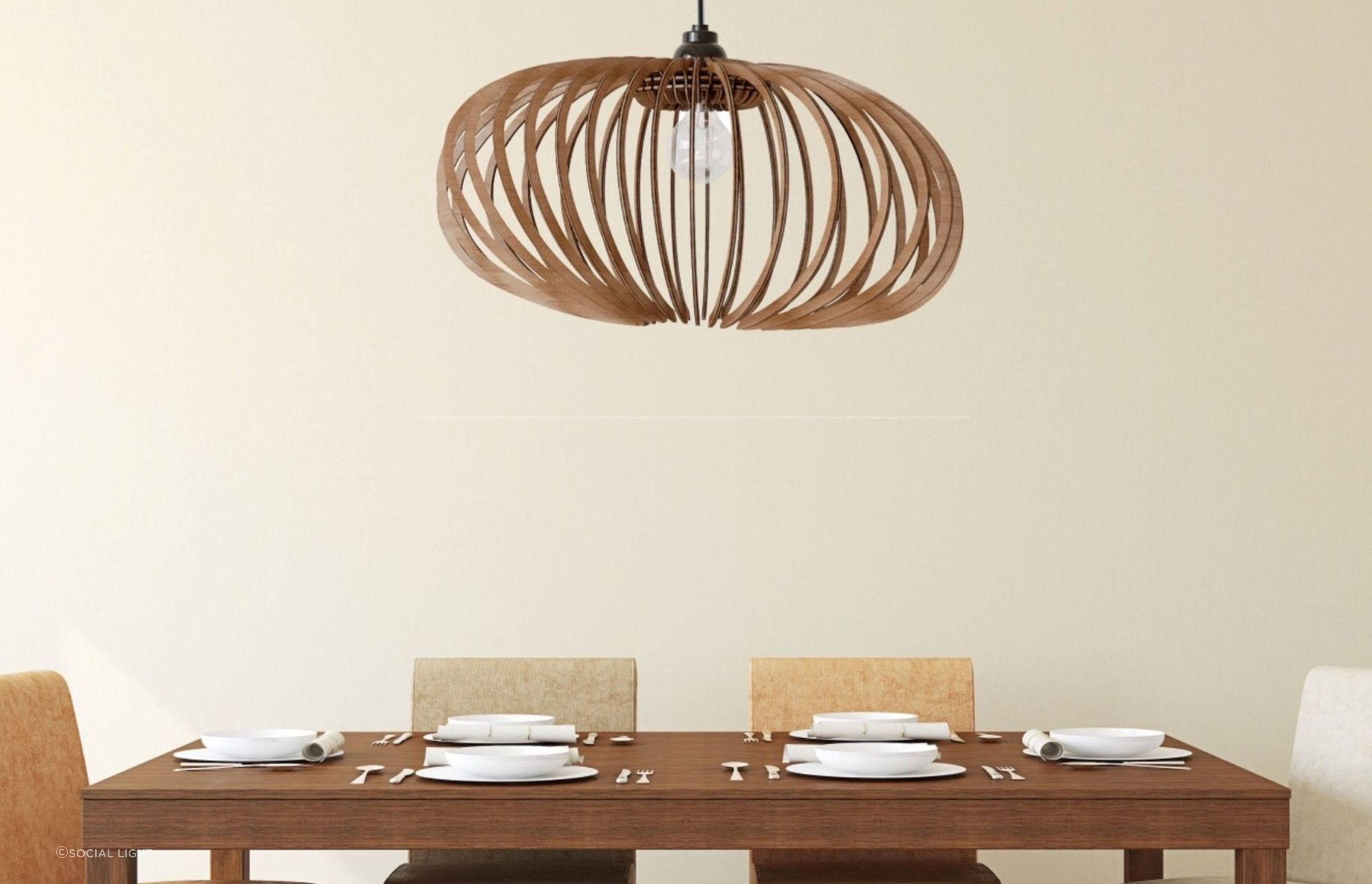 A distinctive choice, like the Wobble Pendant Light, can add intrigue and interest to the lighting design of your dining room.