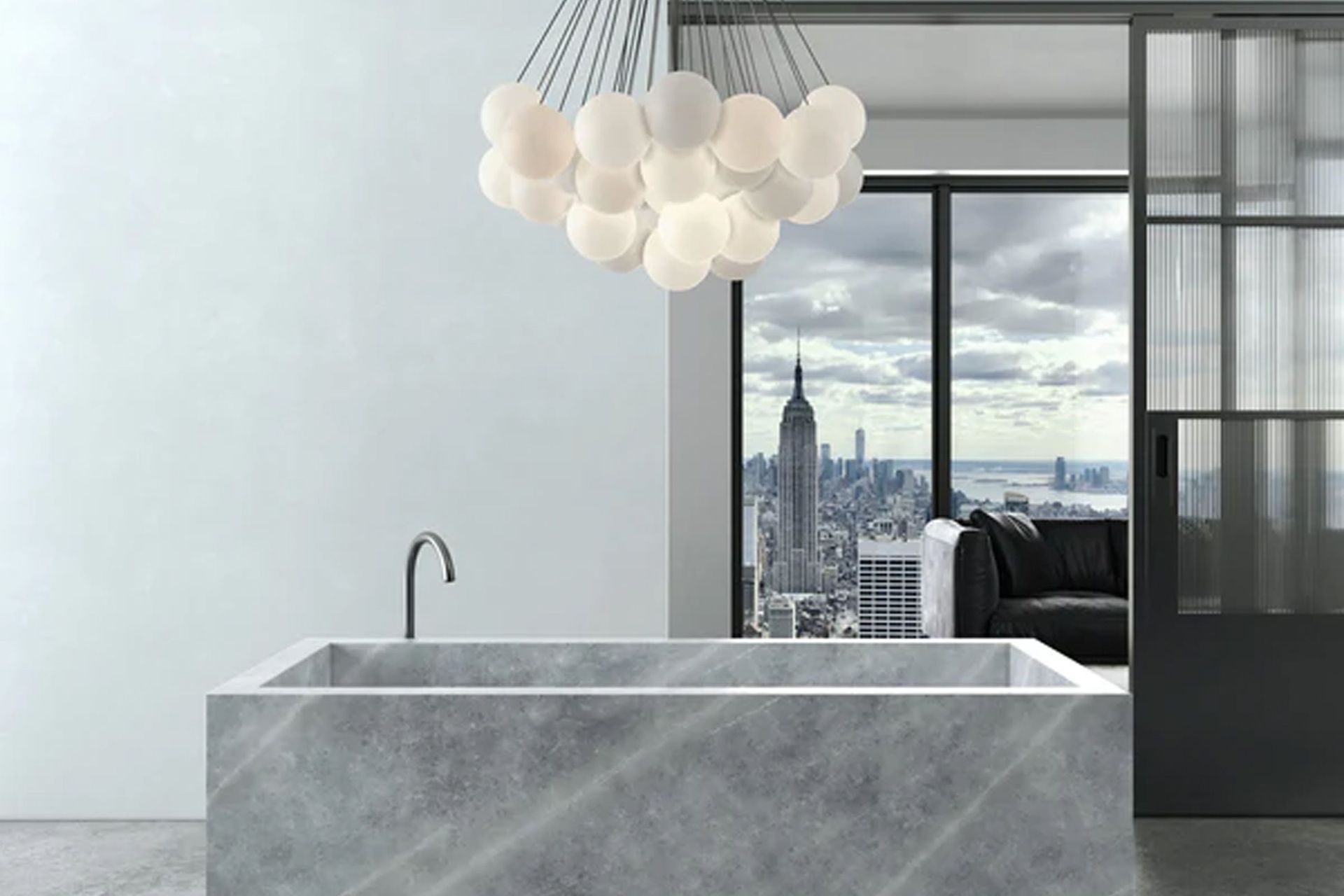The stunning solid marble bathtub by Zen