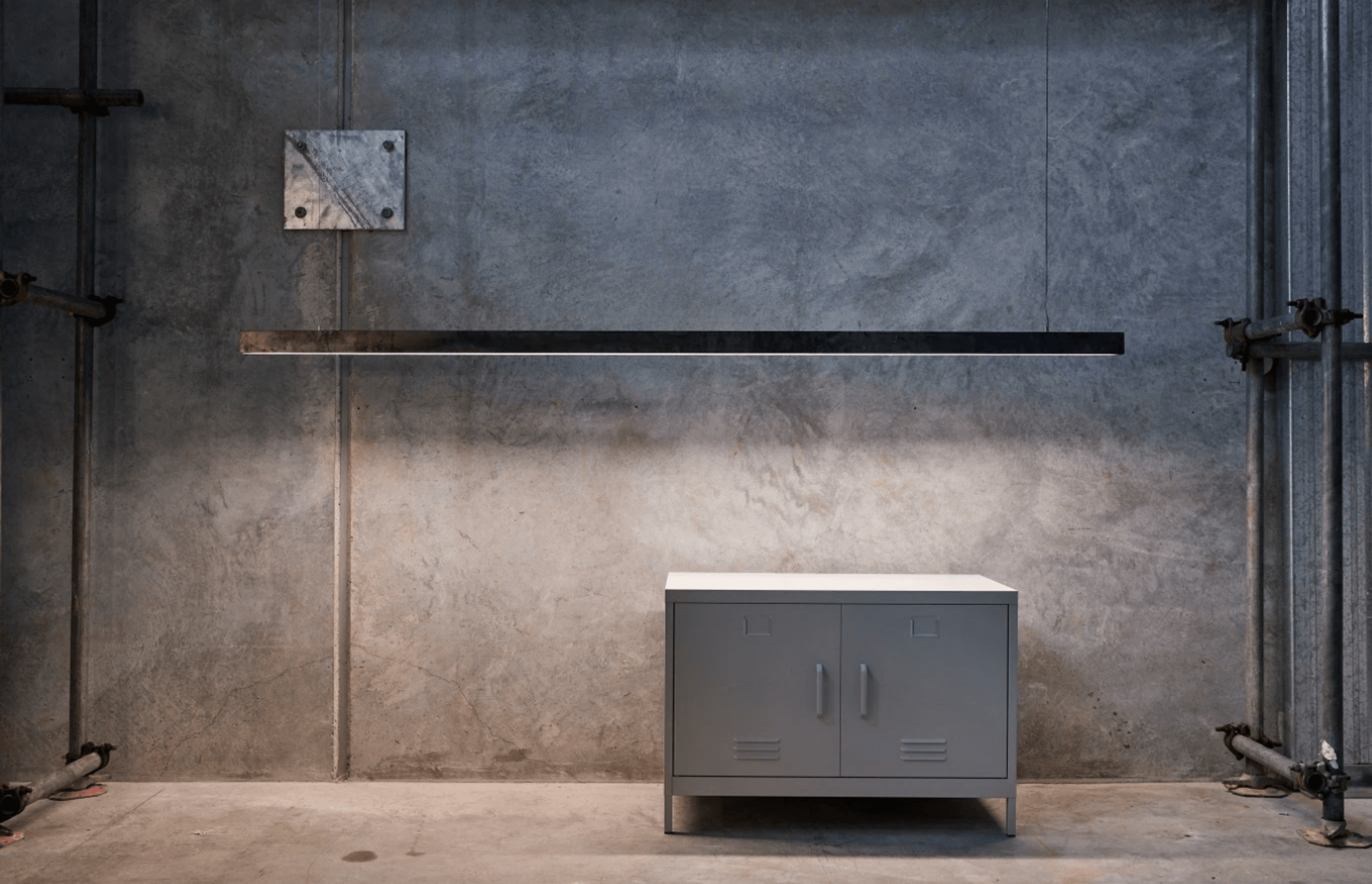 Social Light Lim LED Linear Pendant Steel