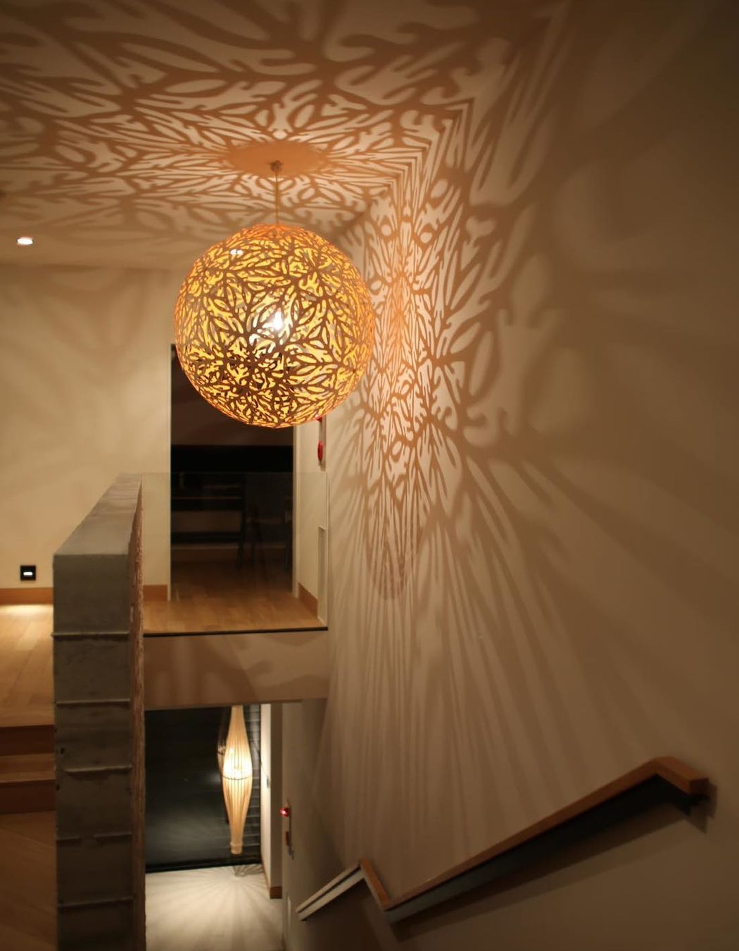 The spectacular Sola Pendant Light from David Trubridge