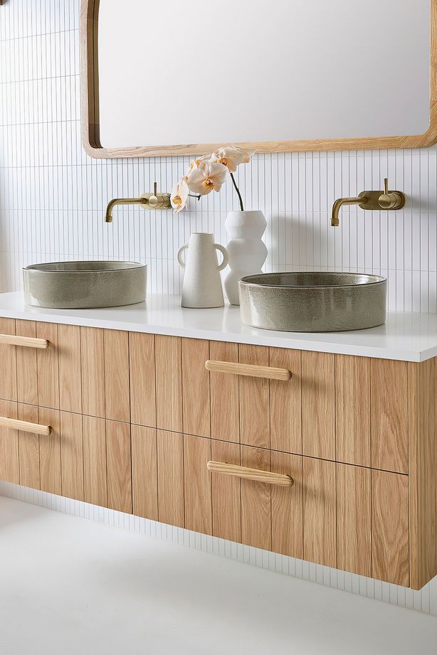 Quartz-topped bathroom vanities, such as this Barossa Valley Vanity add style and sophistication to a bathroom.