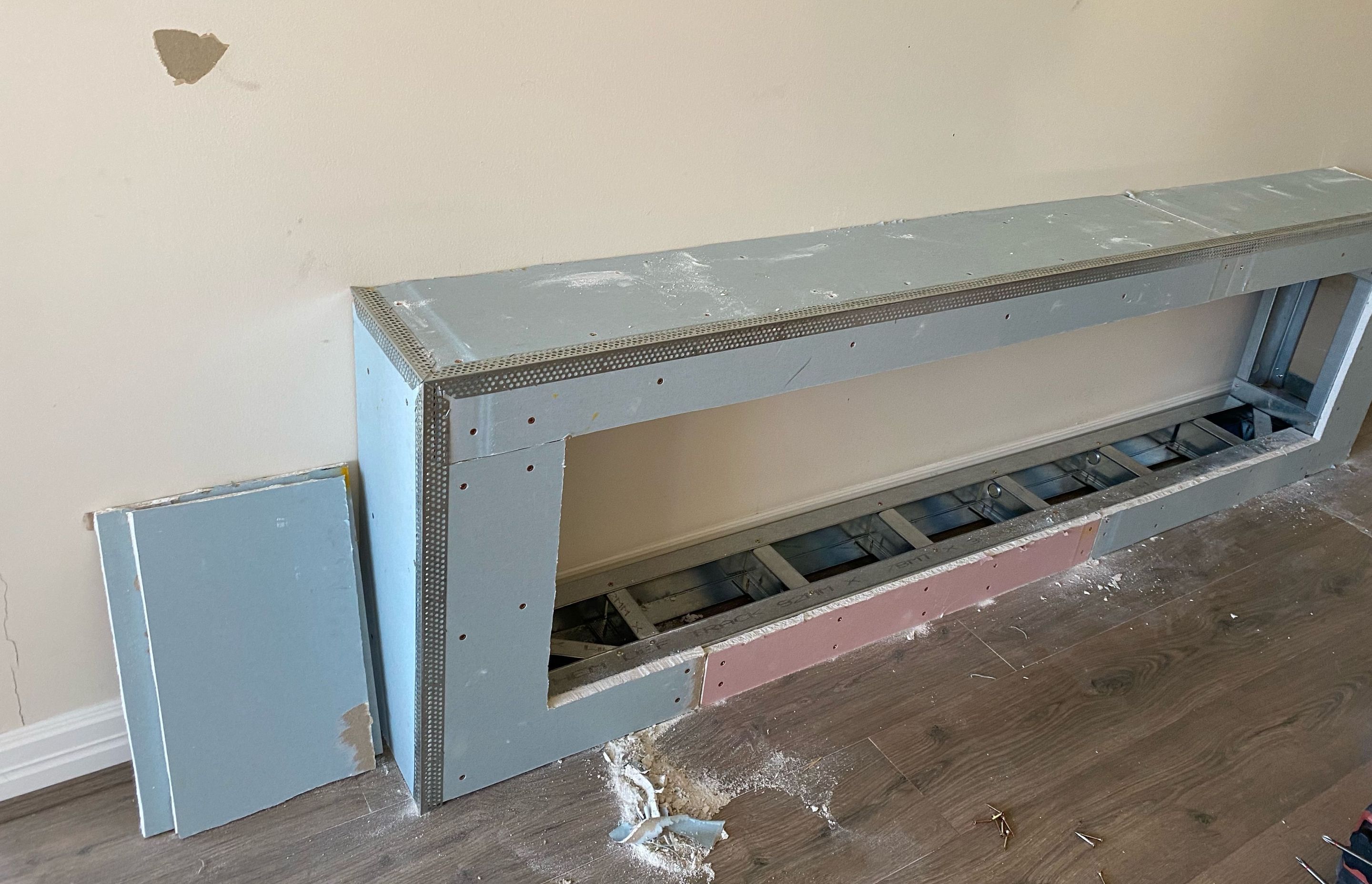 Designing a fireplace using Studco steel studs
