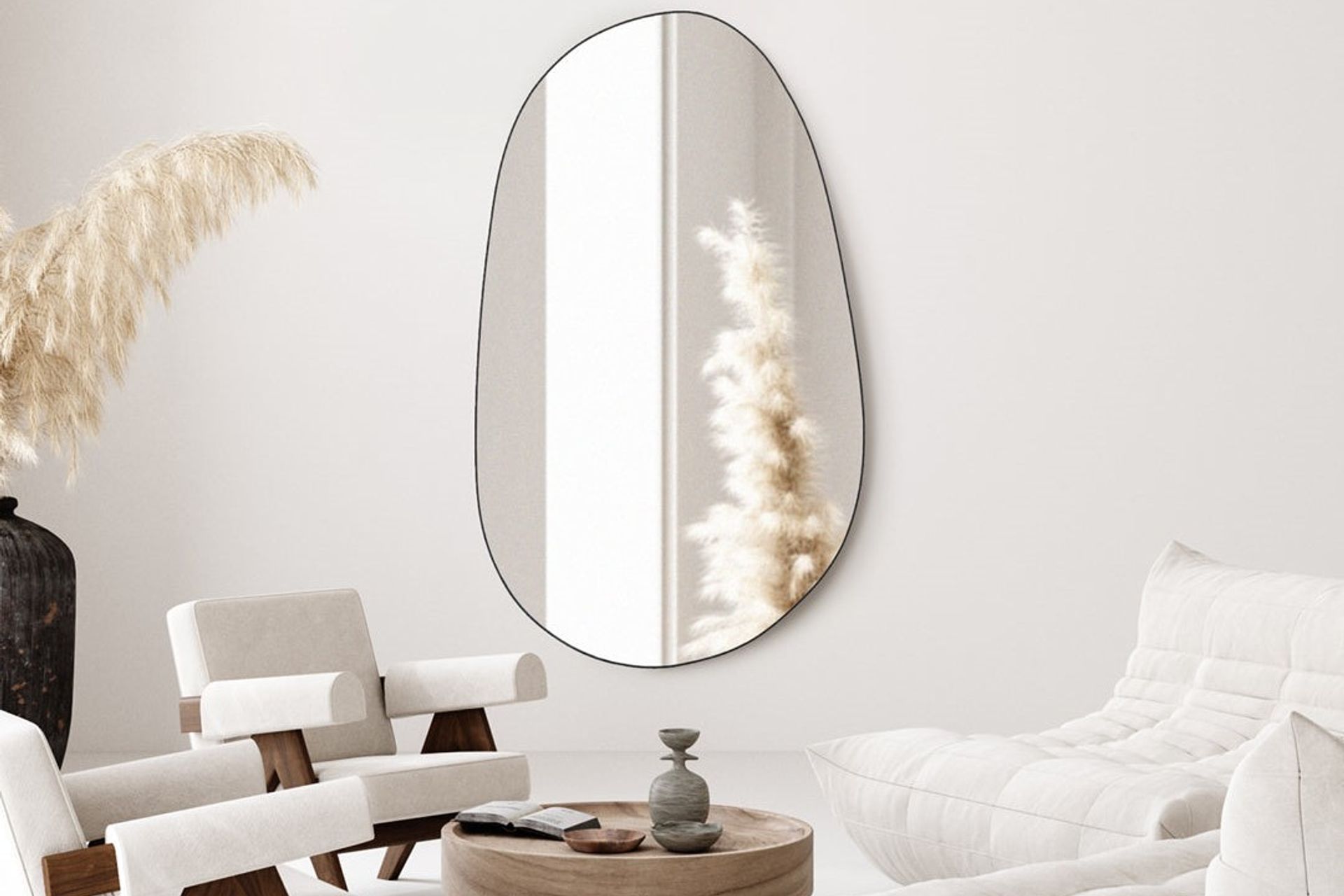 Establish a zen-like aura with the increasingly popular Pebble Shape Mirror