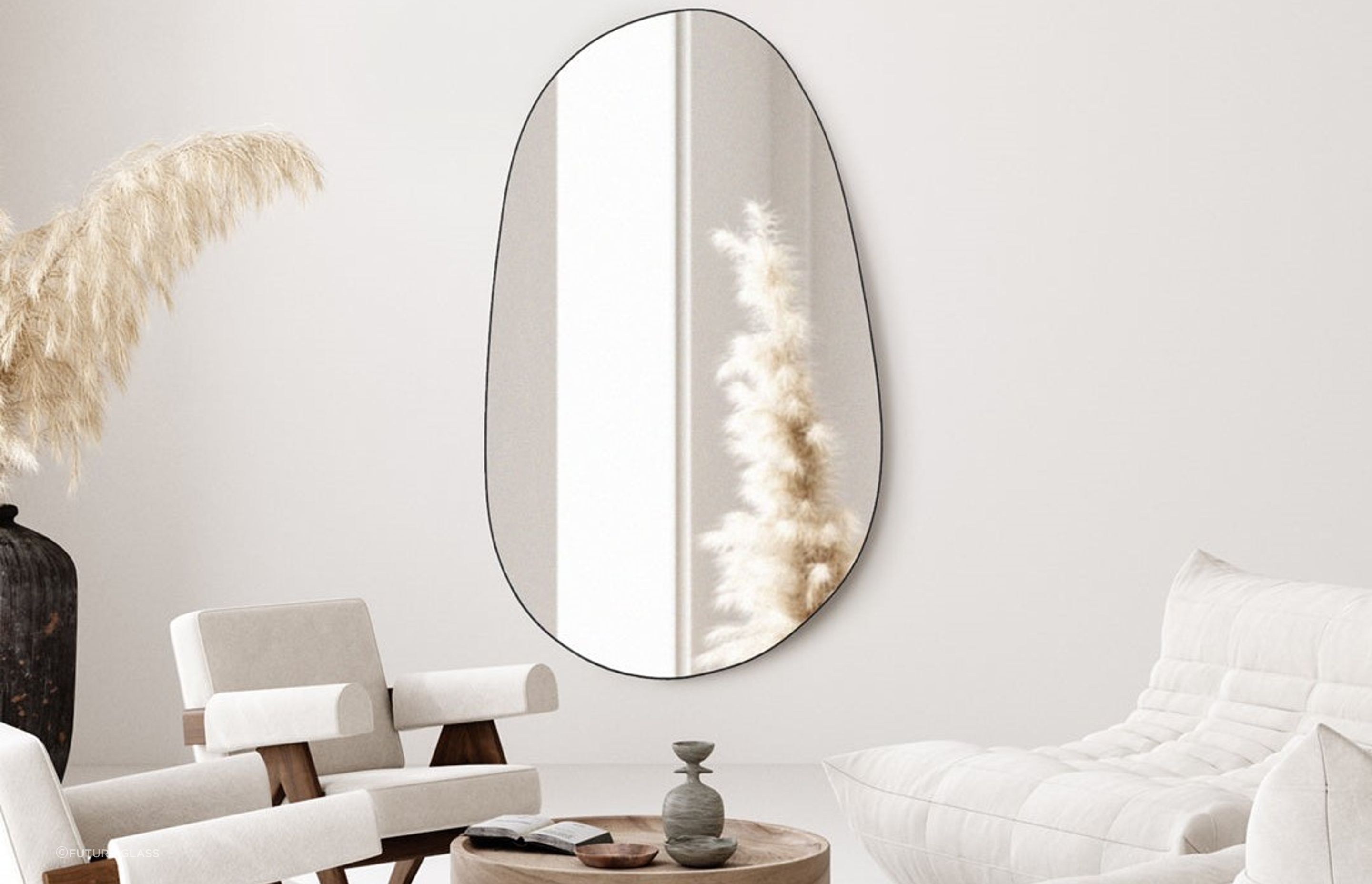 Establish a zen-like aura with the increasingly popular Pebble Shape Mirror