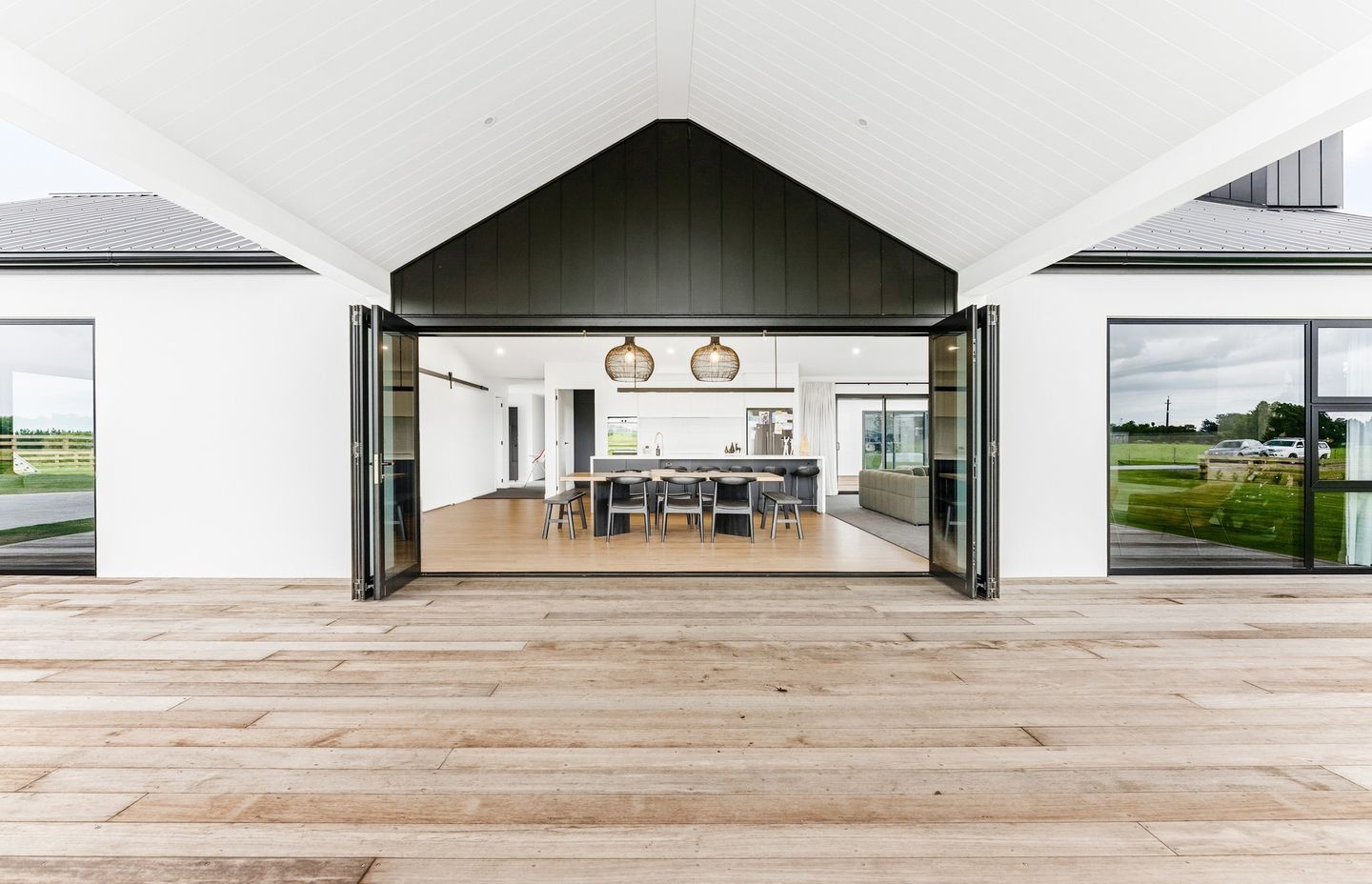 Parkwood Doors aluminium door range can be powdercoated to match your colour scheme or printed with a life-like woodgrain.