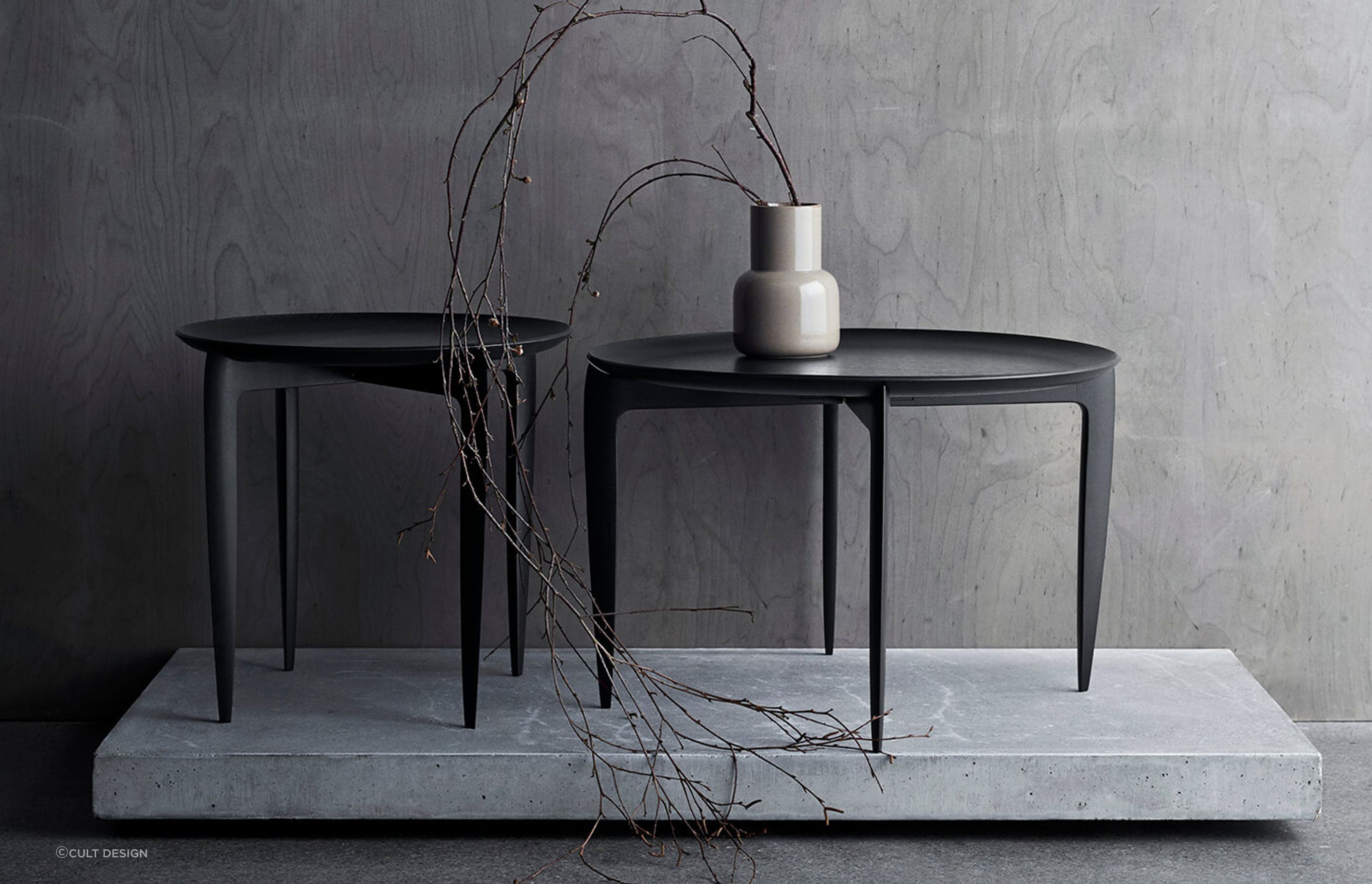 Furniture with tapered legs like this sublime Foldable Tray Table by Fritz Hansen helps create the illusion of space in a stylish way