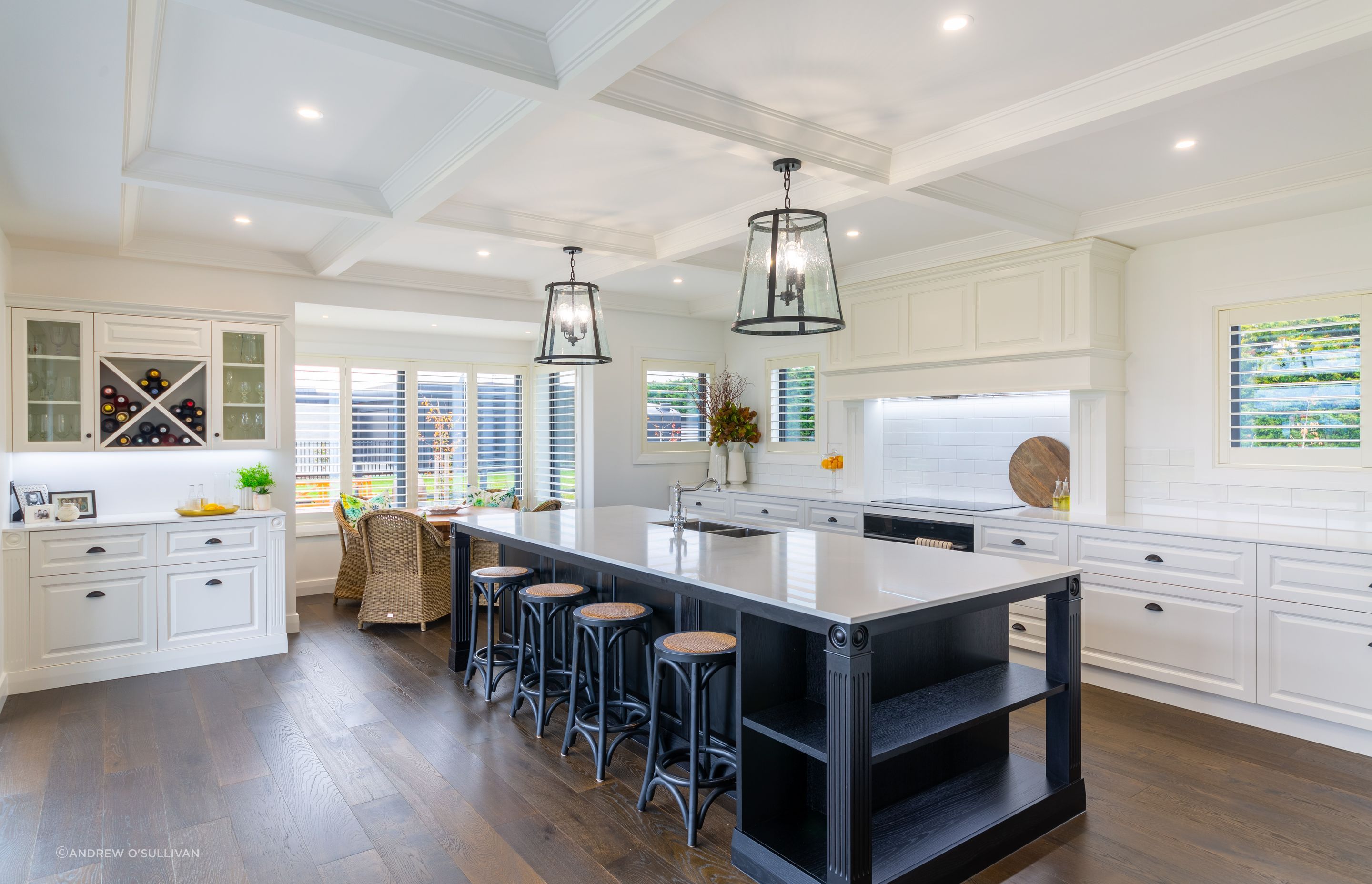 A timeless look has been achieved with this beautiful benchtop by Shane Boyd Granite Benchtops.