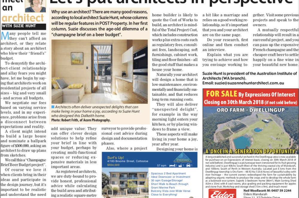 Let’s Put Architects in Perspective